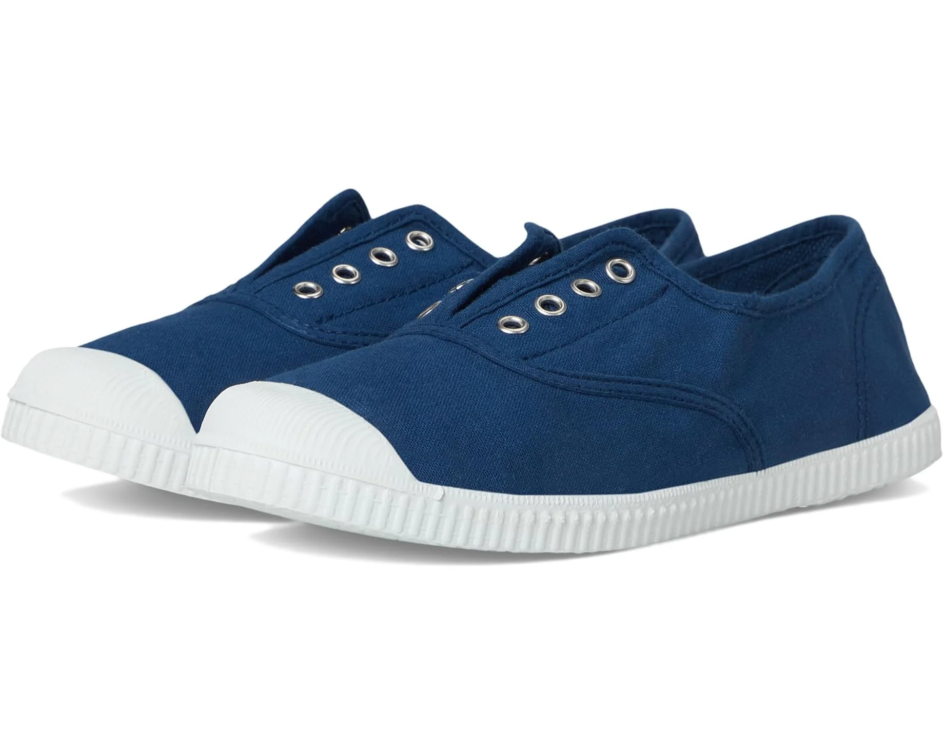 CIENTA NAVY CANVAS LACELESS SNEAKER - Image 5