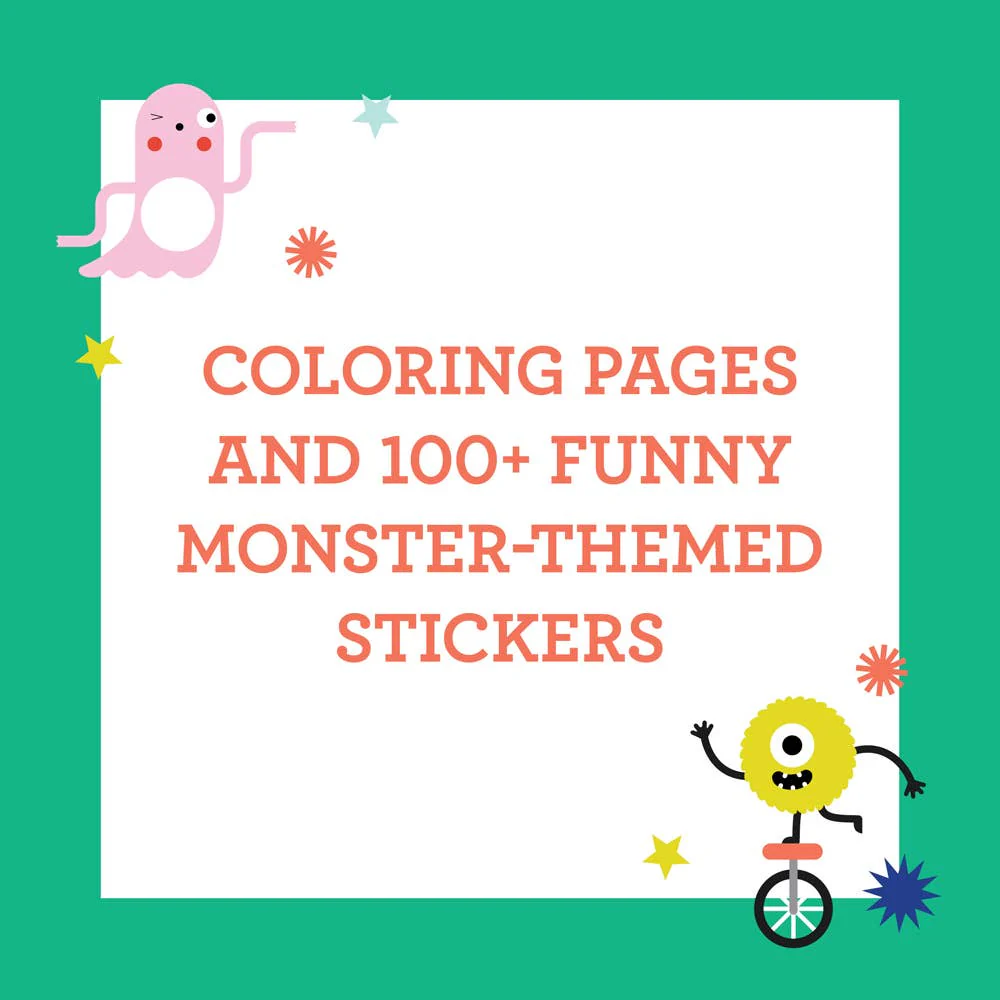 Coloring Book with Stickers: Monsters - Image 4