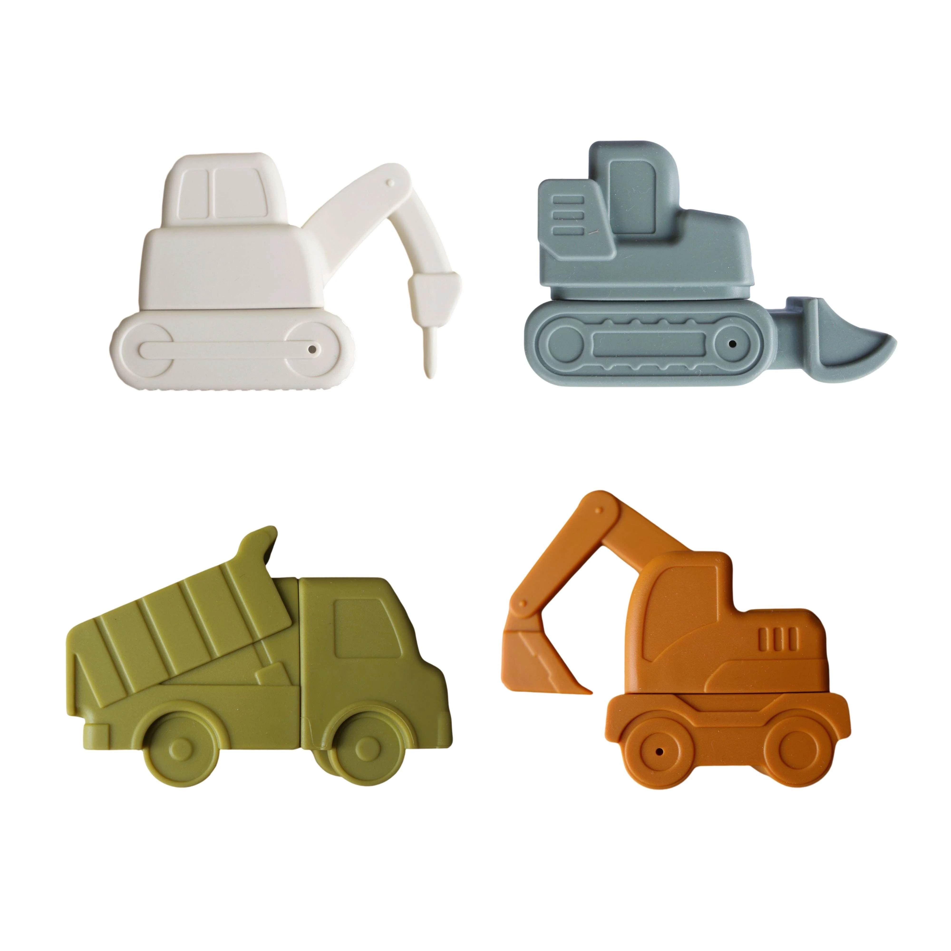 Construction Vehicle Mold Free Silicone Bath Toy Set  - Image 15