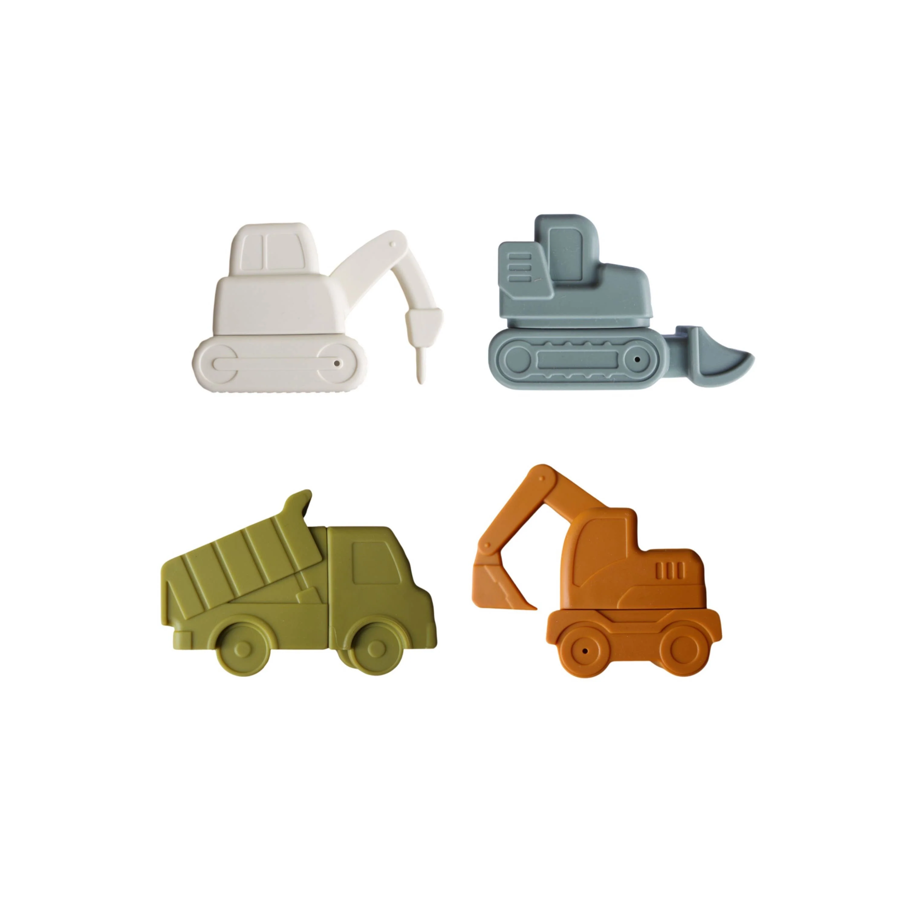 Construction Vehicle Mold Free Silicone Bath Toy Set  - Image 3