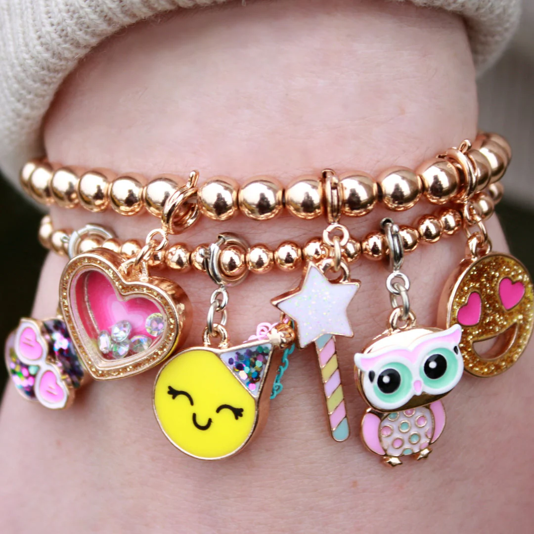 Gold Stretch Bead Bracelet - Image 3