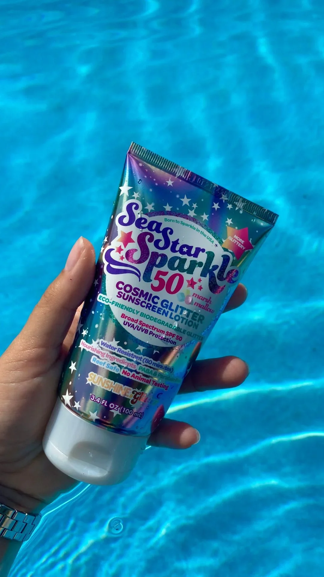 Cosmic Glitter - SPF 50 - Biodegradable Glitter Sunscreen Fruit Punch - Image 2