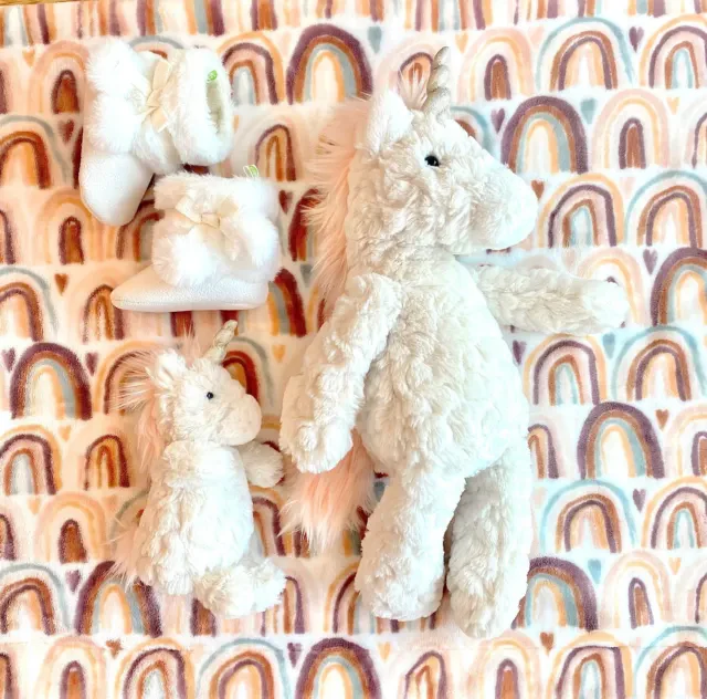 Cream Putty Unicorn -13" Plush Toy - Image 4