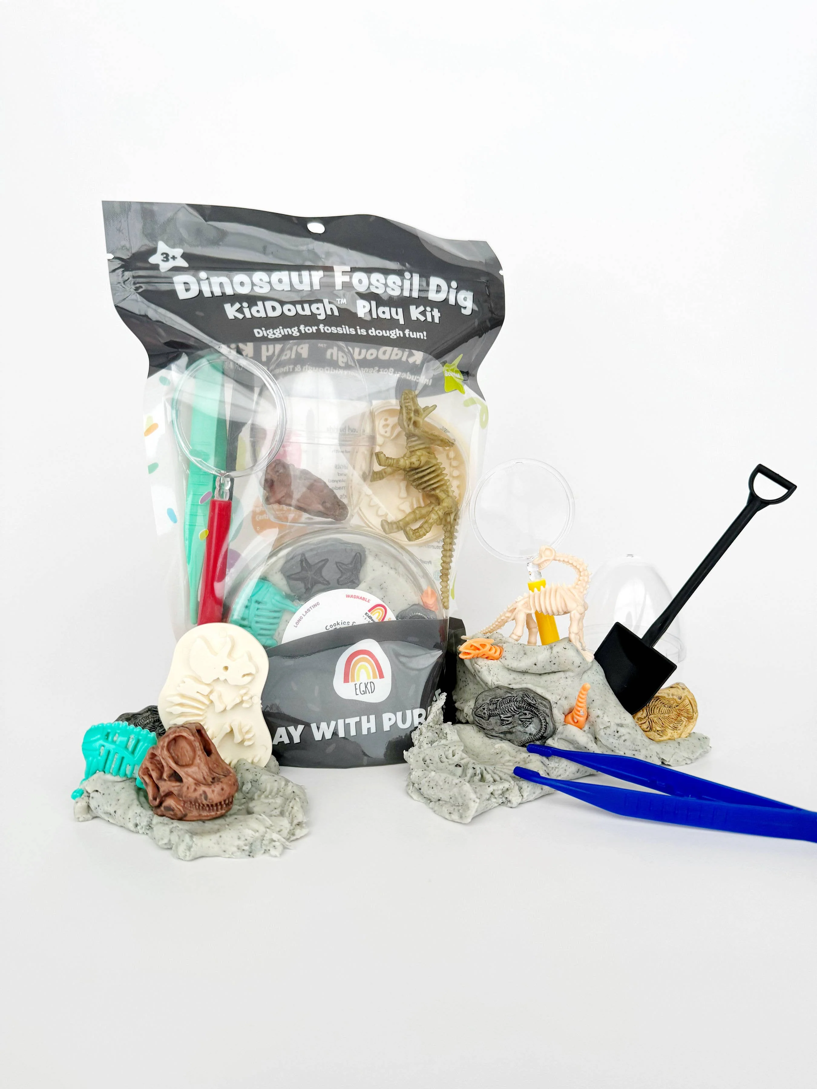 Dinosaur Fossil Dig KidDough Play Kit - Image 3