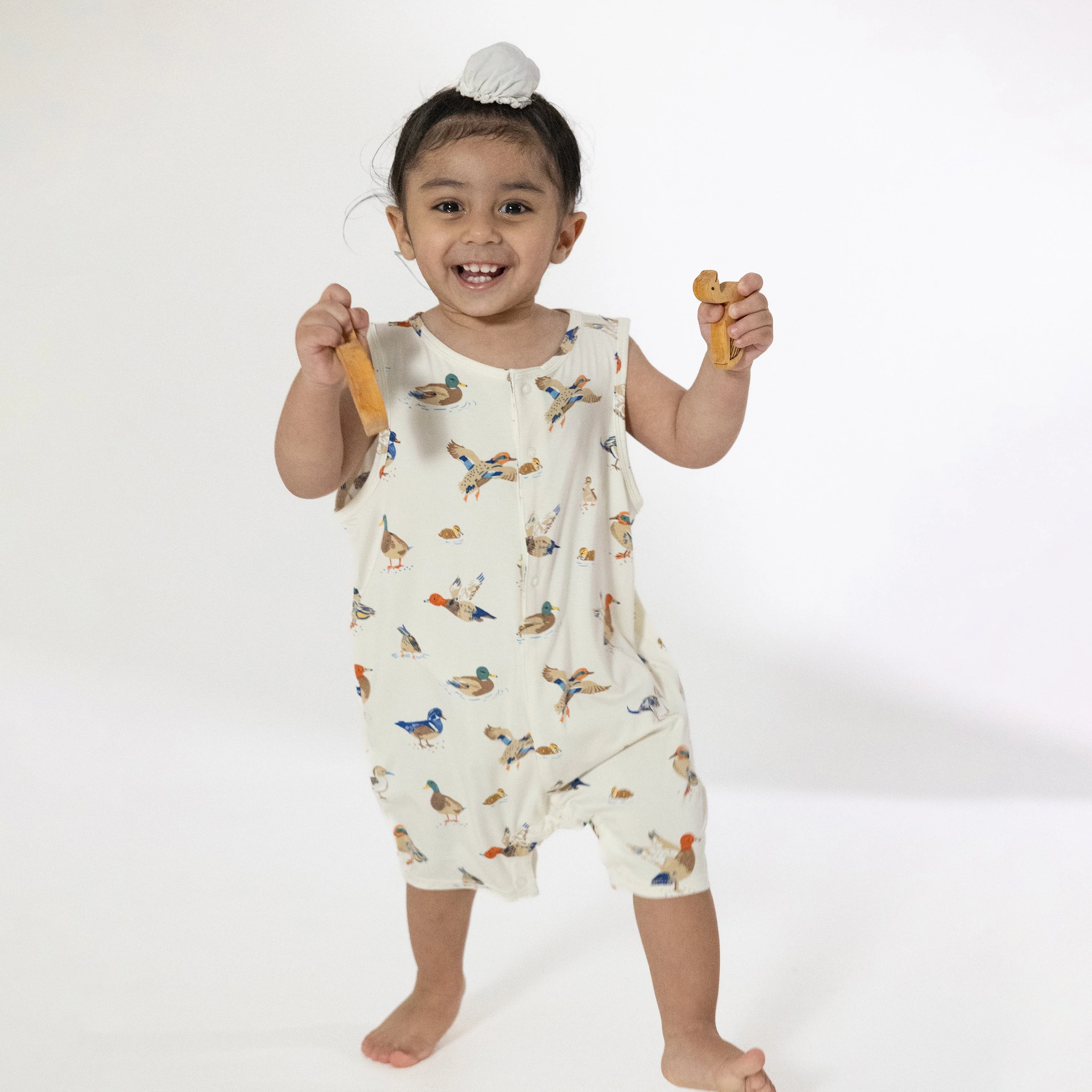 Ducks - Sleeveless Shortie Romper - Image 3