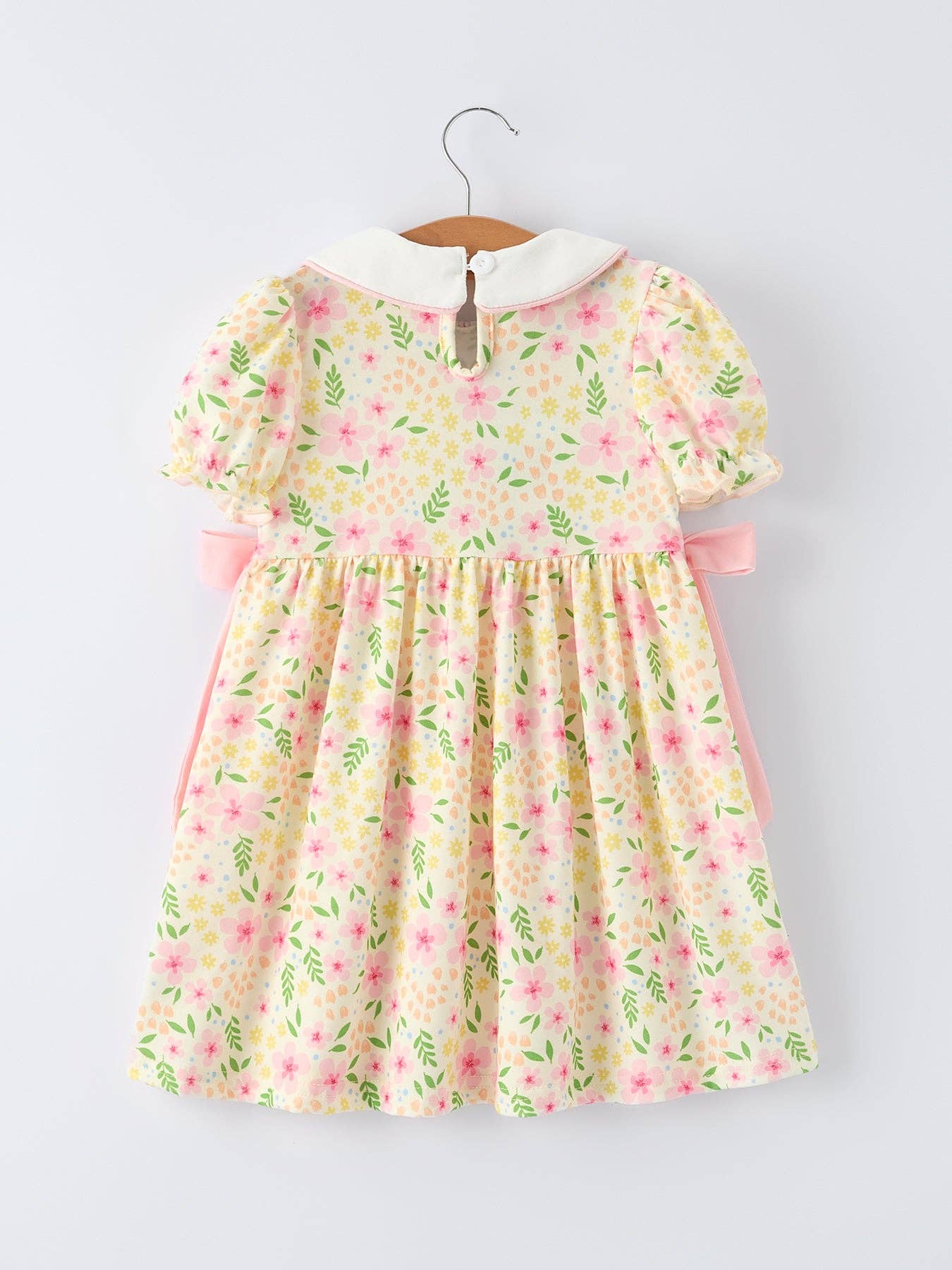 Easter Bunny Embroidery Smocking Cute Baby Girls Dress - Image 2