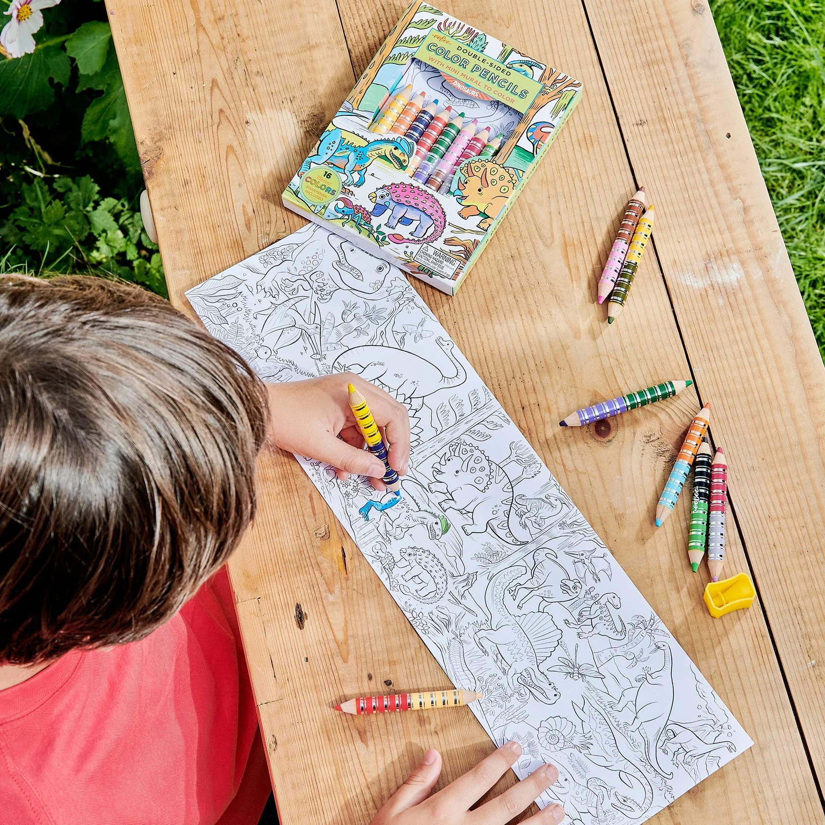 Eeboo Dinosaurs Color Pencil Mini Mural - Image 2