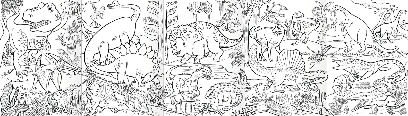 Eeboo Dinosaurs Color Pencil Mini Mural - Image 4