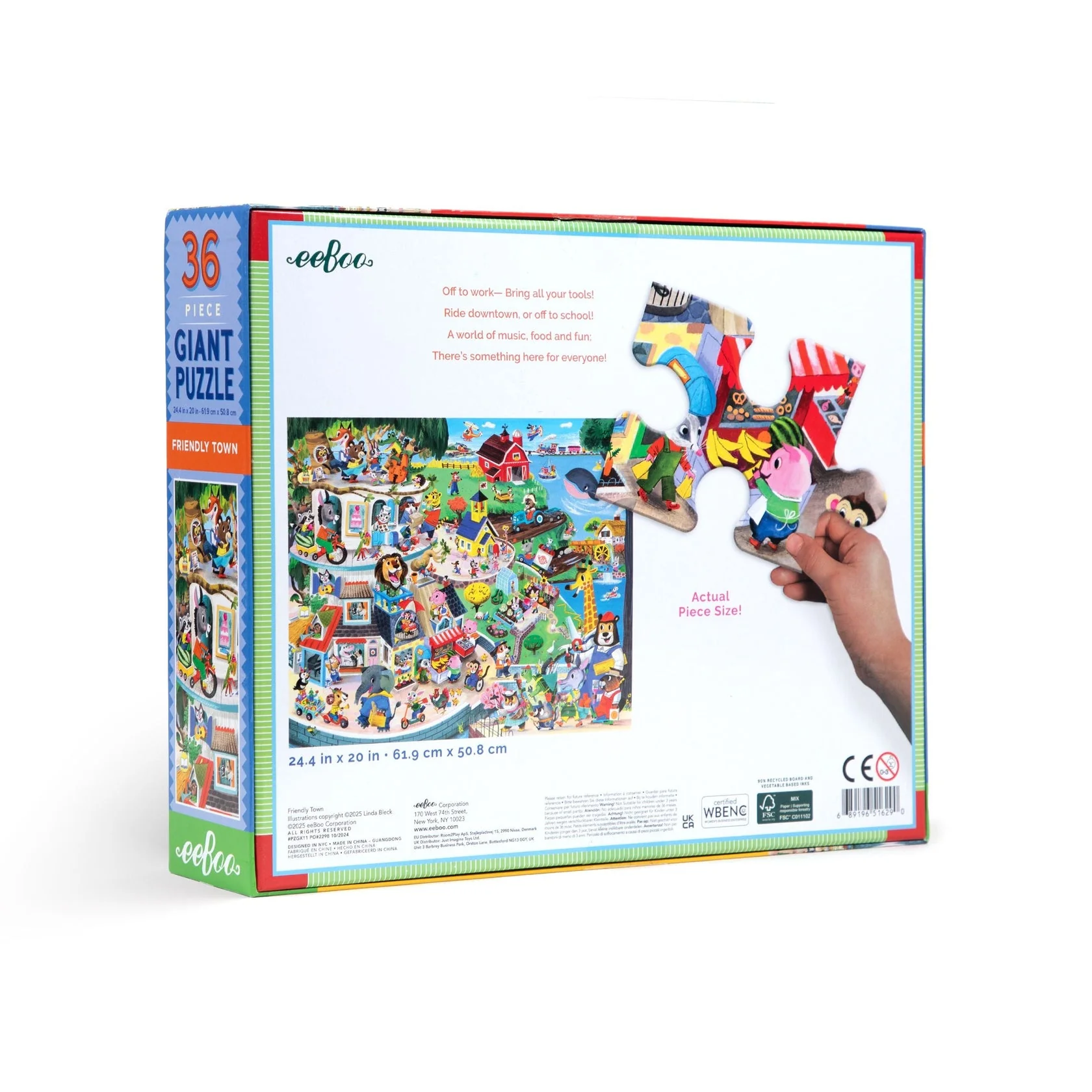Eeboo Friendly Town 36 Giant Puzzle - Image 4