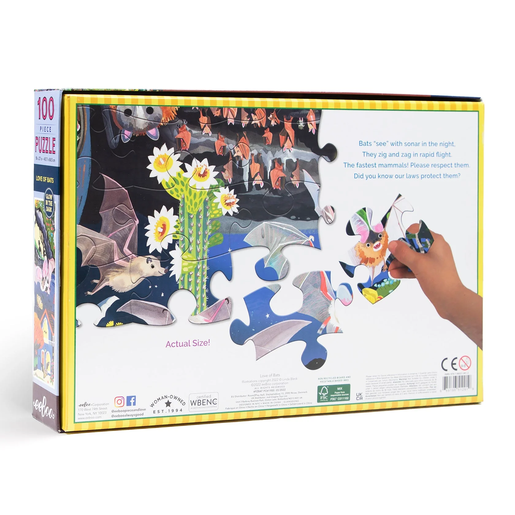 Eeboo Love of Bats 100 Piece Puzzle - Image 5