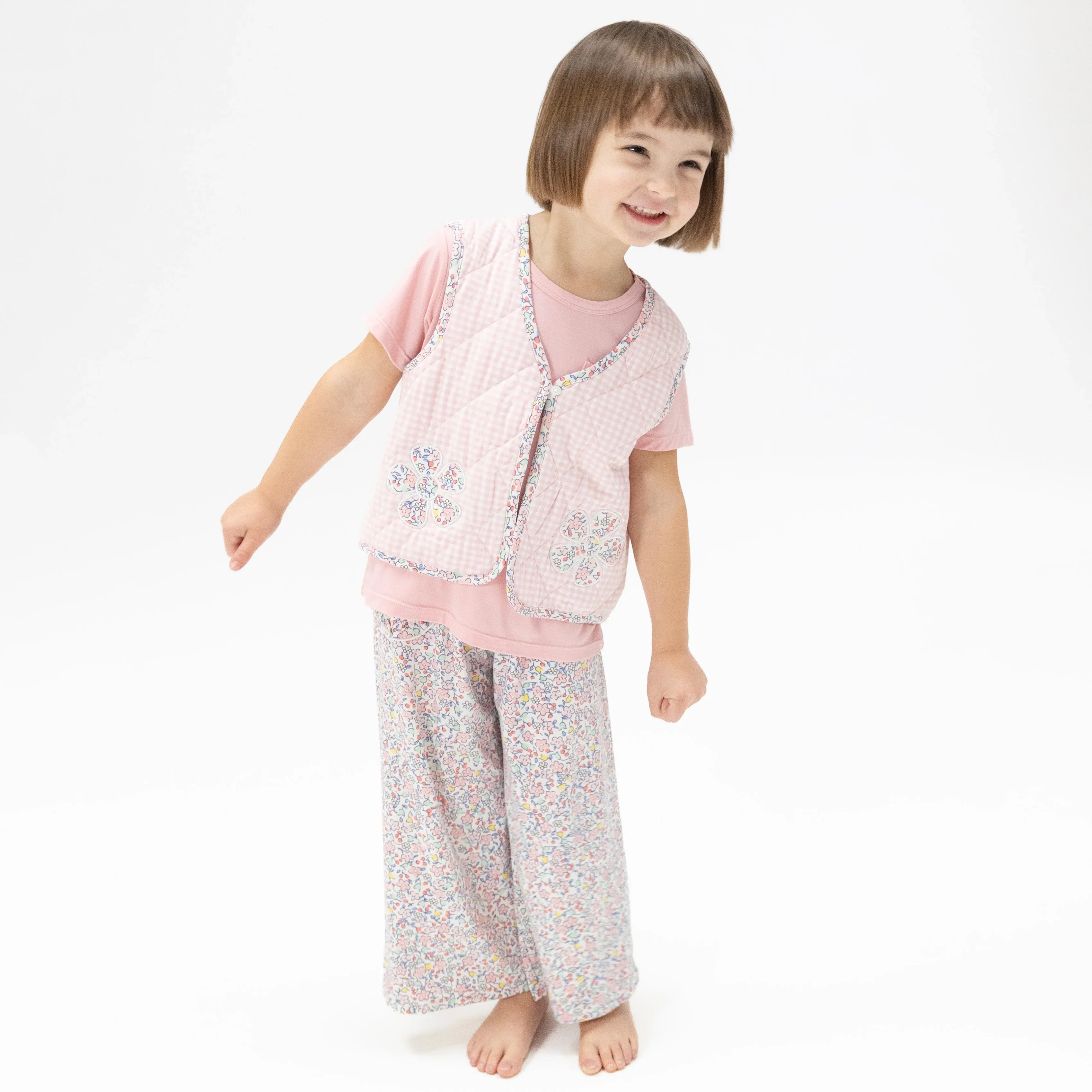 Elizabeth's Garden - Short Sleeve Shirt with Wide Leg Pant - Image 2