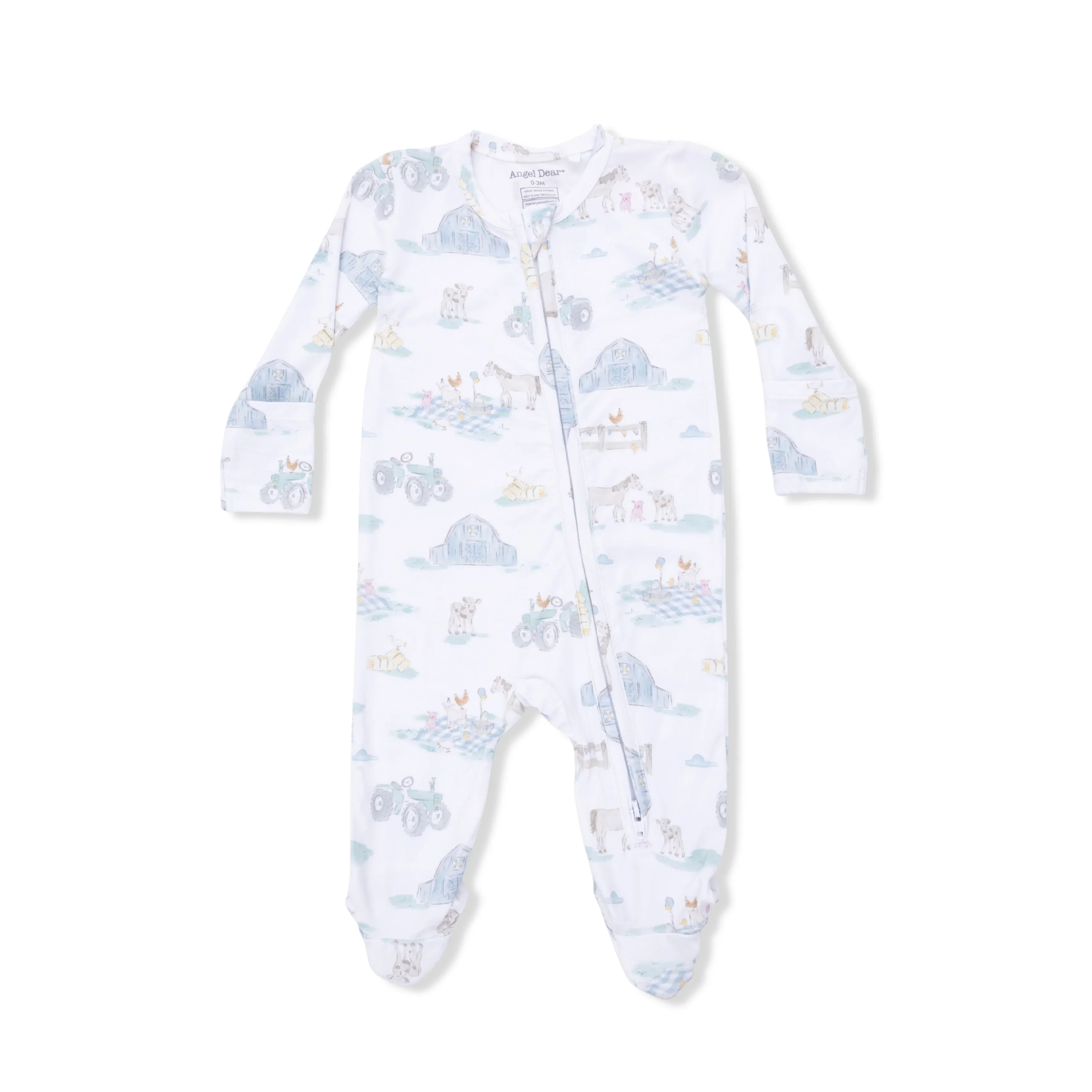 Farm Animal Party - 2 Way Zipper Footie - Image 2
