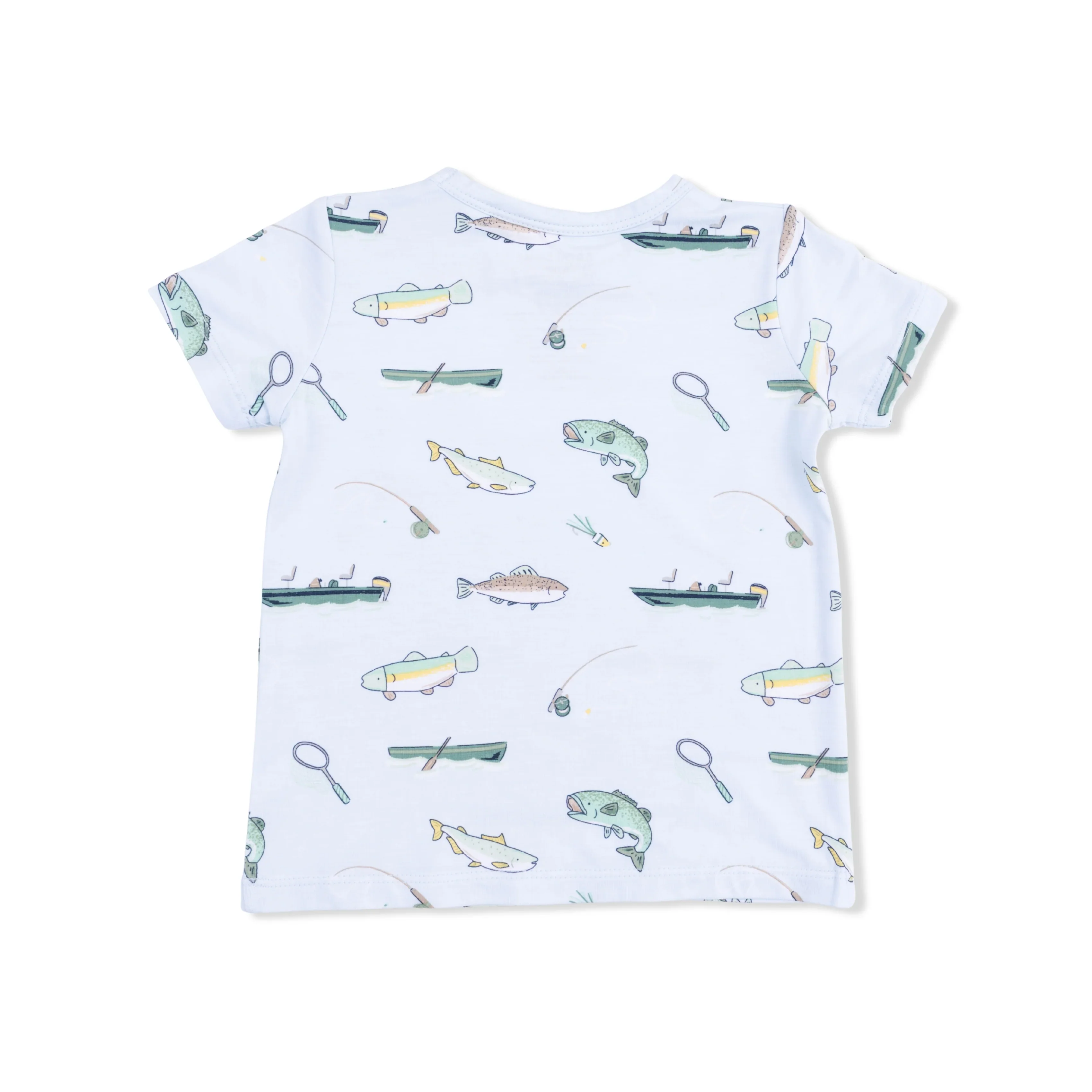 Fishing - Crew Neck Tee with Casual Short - Image 2