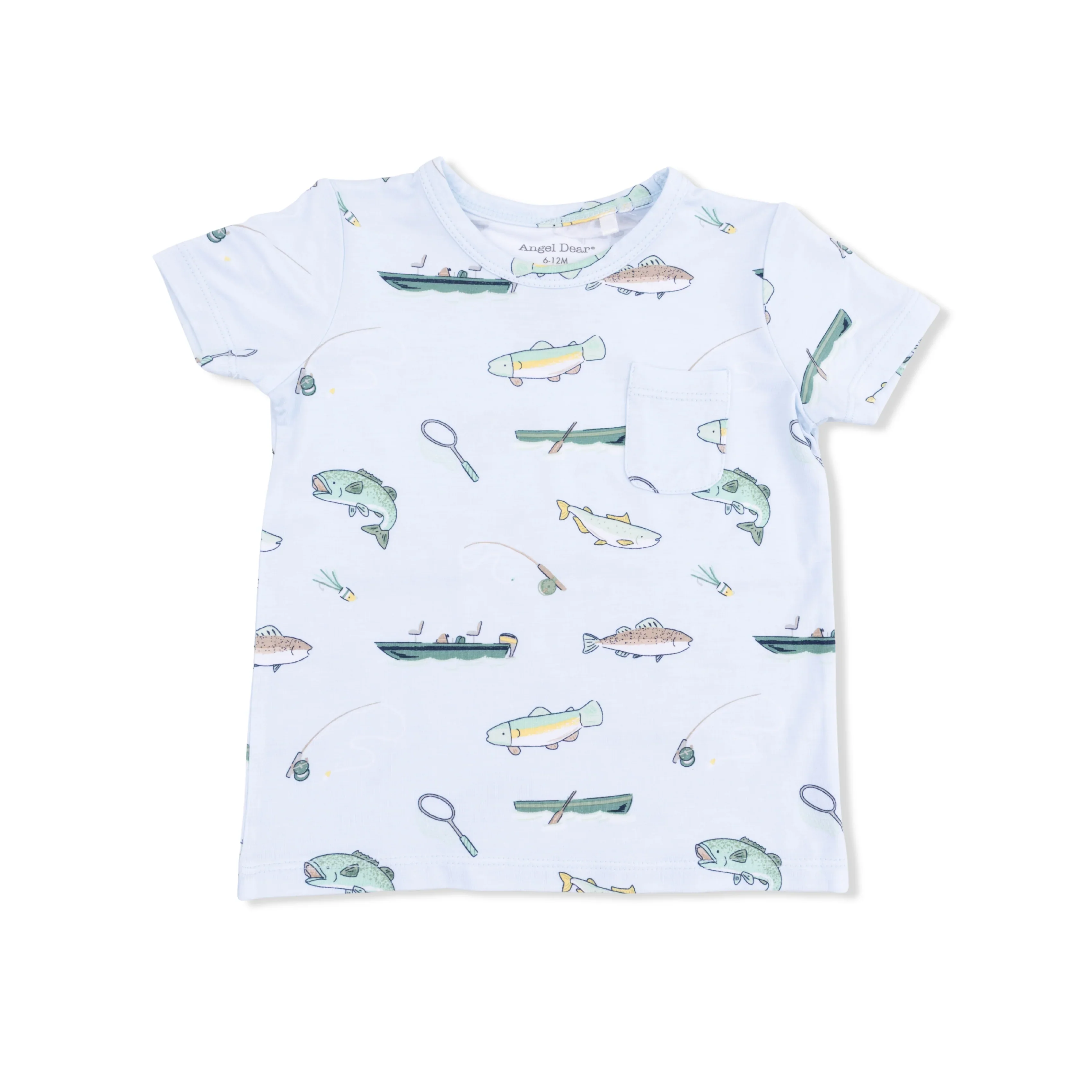 Fishing - Crew Neck Tee with Casual Short - Image 5