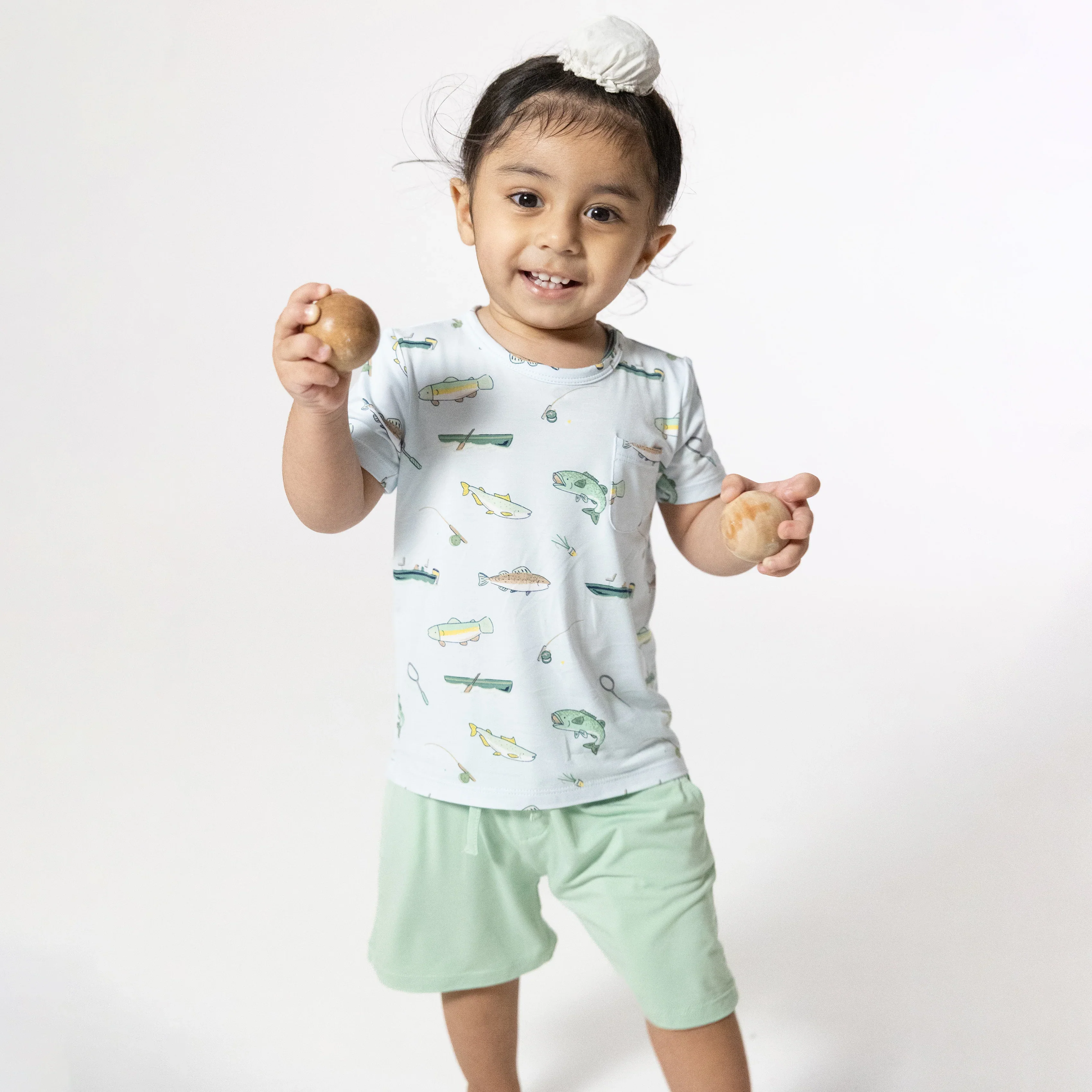 Fishing - Crew Neck Tee with Casual Short - Image 6