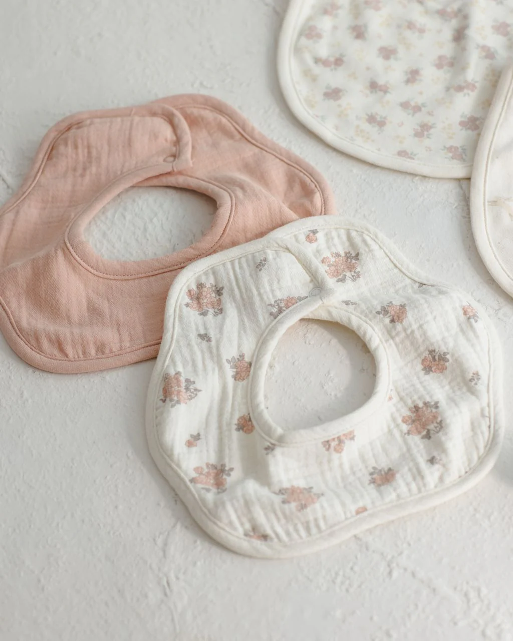 Quincy Mae Flower Bib Pack || Garden Rose, Melon - Image 2