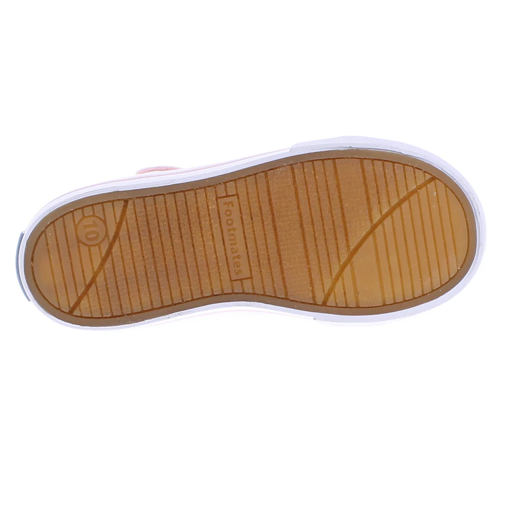 Footmates Drew T-Strap Leather Sneaker- Rose Leather - Image 5