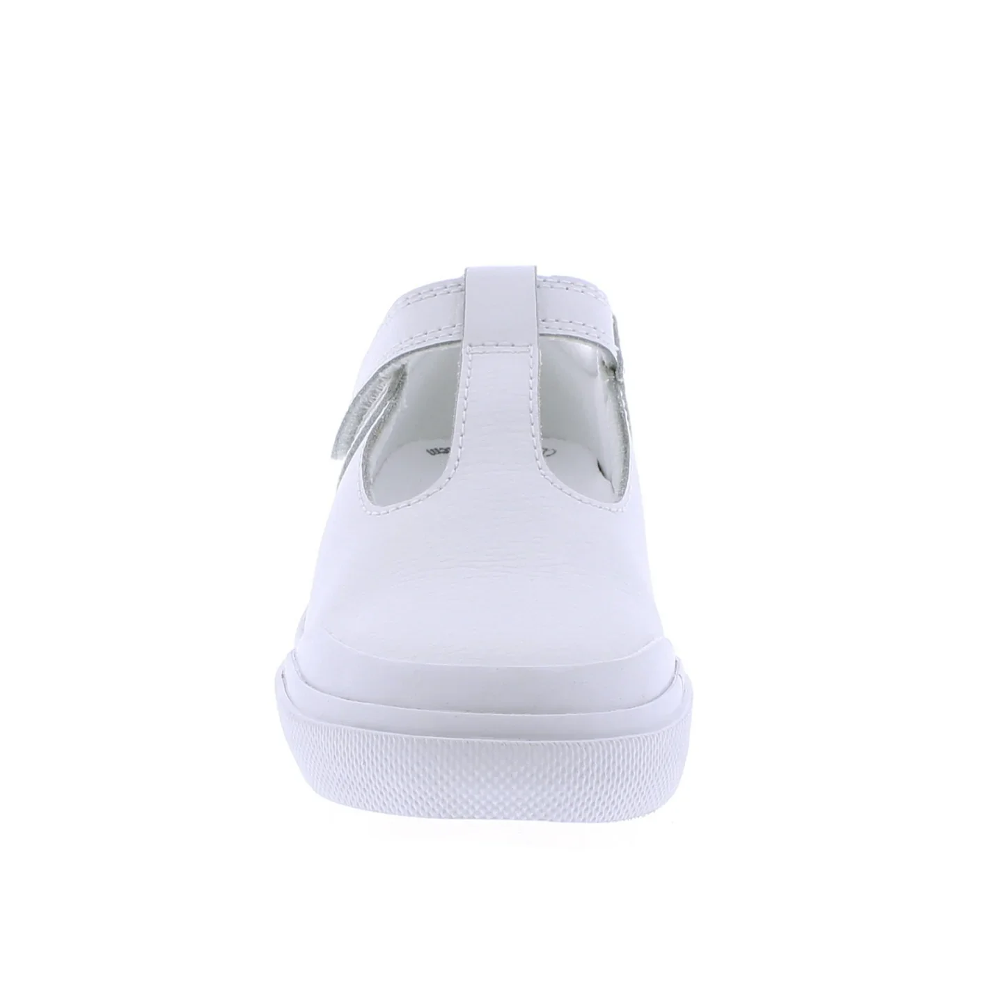 Footmates Drew T-Strap Leather Sneaker- White Leather - Image 4