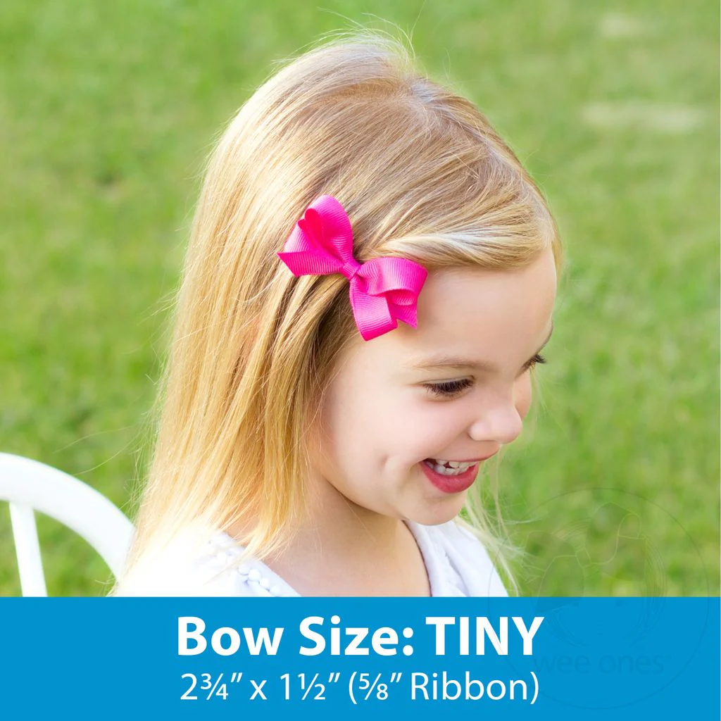 GIFT PACK! Three Tiny Grosgrain Hair Bows and One Add-A-Bow Band - Image 5
