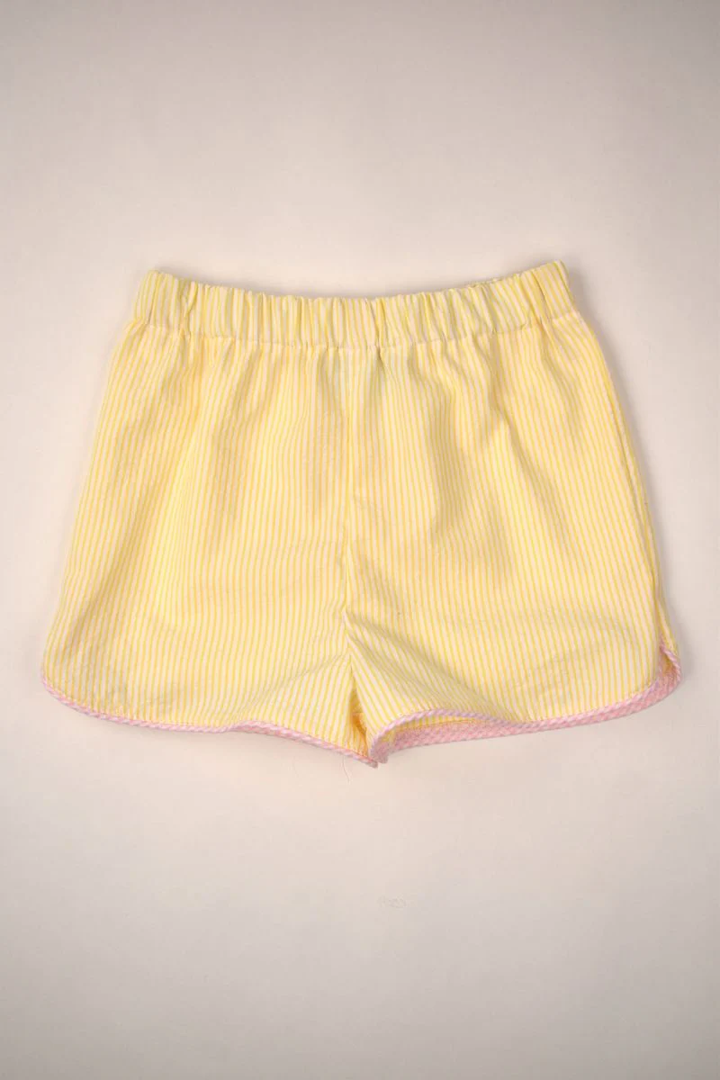 Girls Pink Tie-Strap Gingham Short Set by Funtasia Too! - Image 2