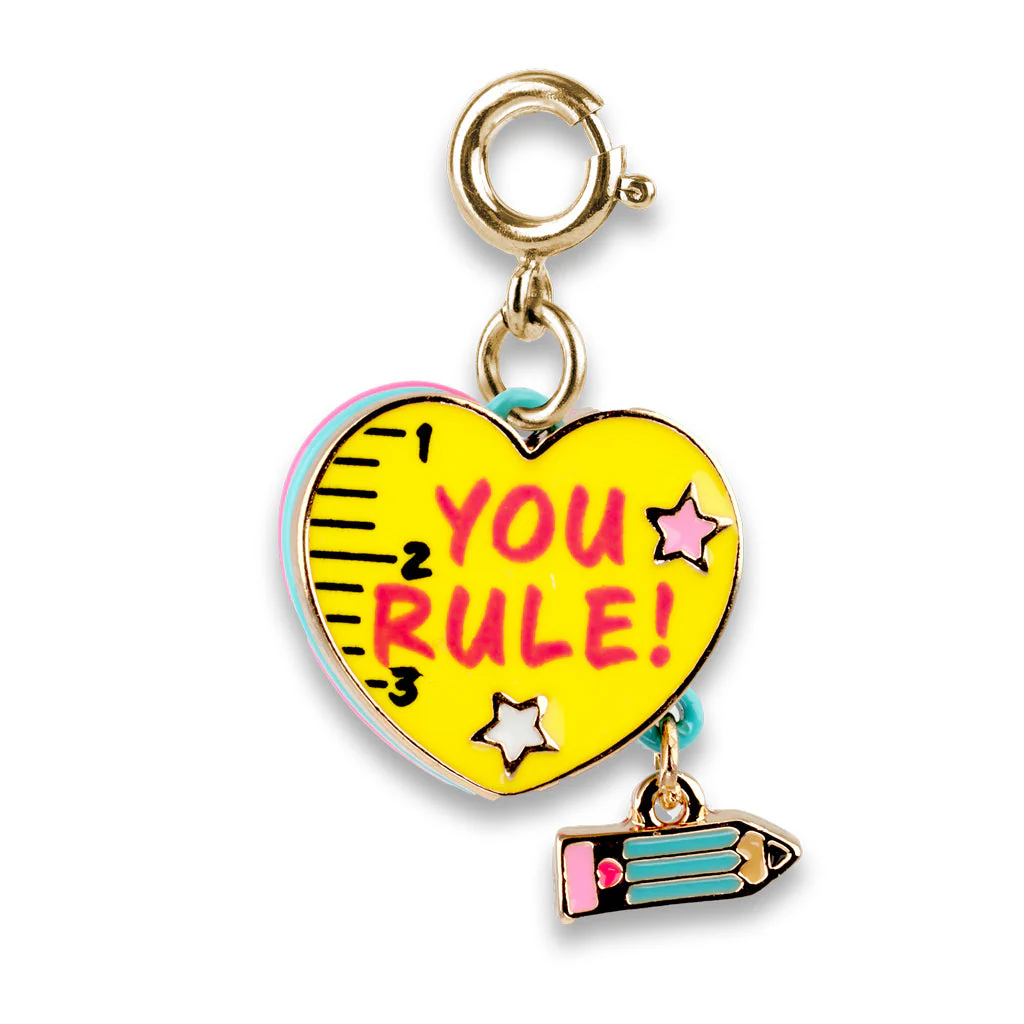 Gold You Rule Heart Charm - Image 2