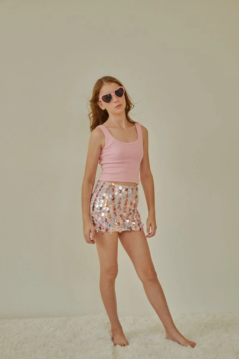 Harlow Light Pink Heart Cut Out Tank - Image 3