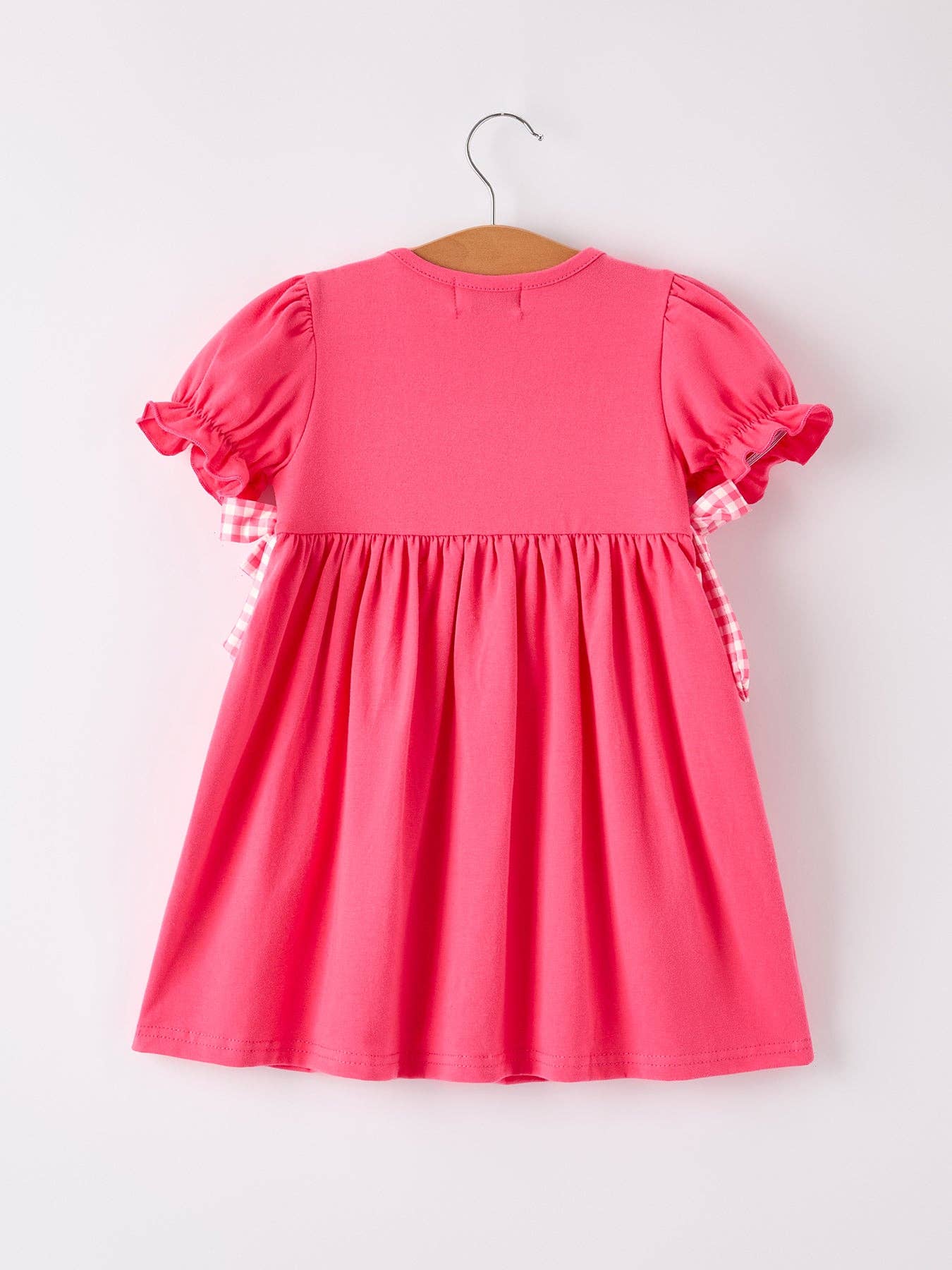 Rylee Faith Hot Pink Smocked Cross Dress - Image 2