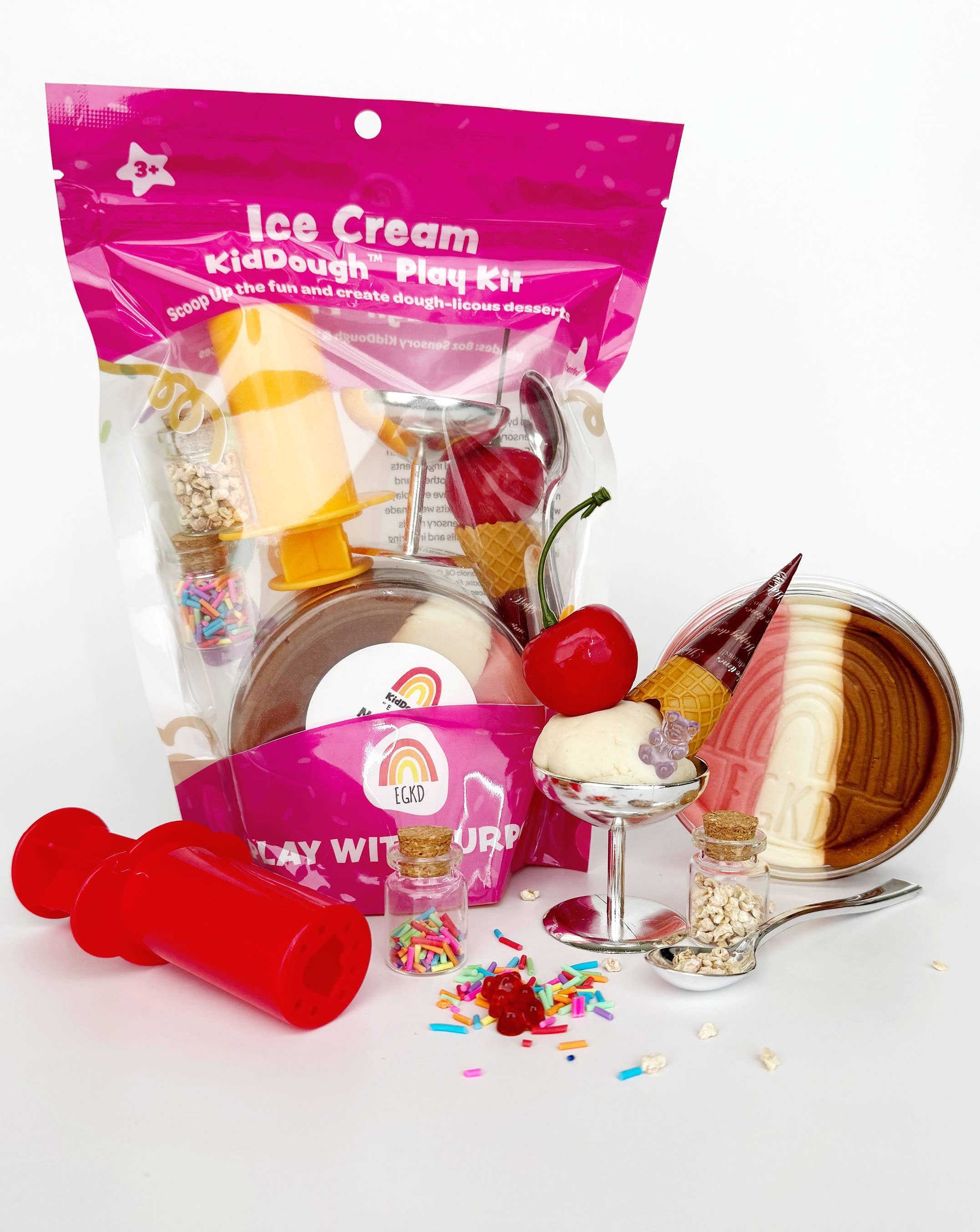 Ice Cream (Neapolitan) KidDough Play Kit - Image 3