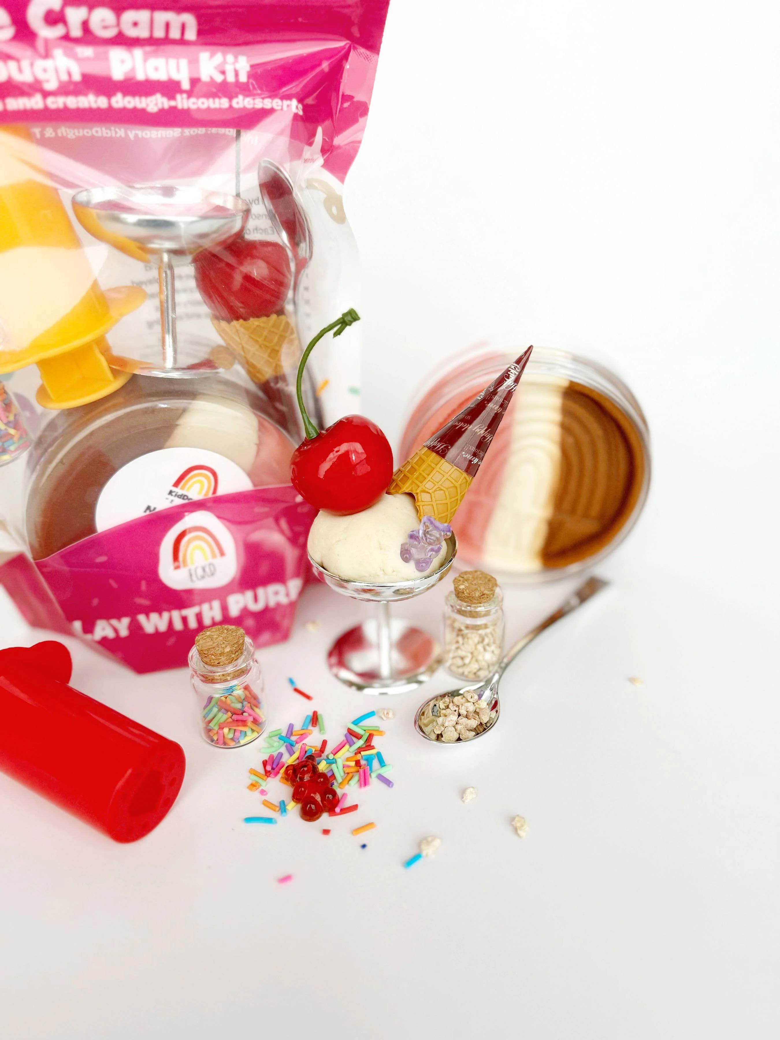 Ice Cream (Neapolitan) KidDough Play Kit - Image 7