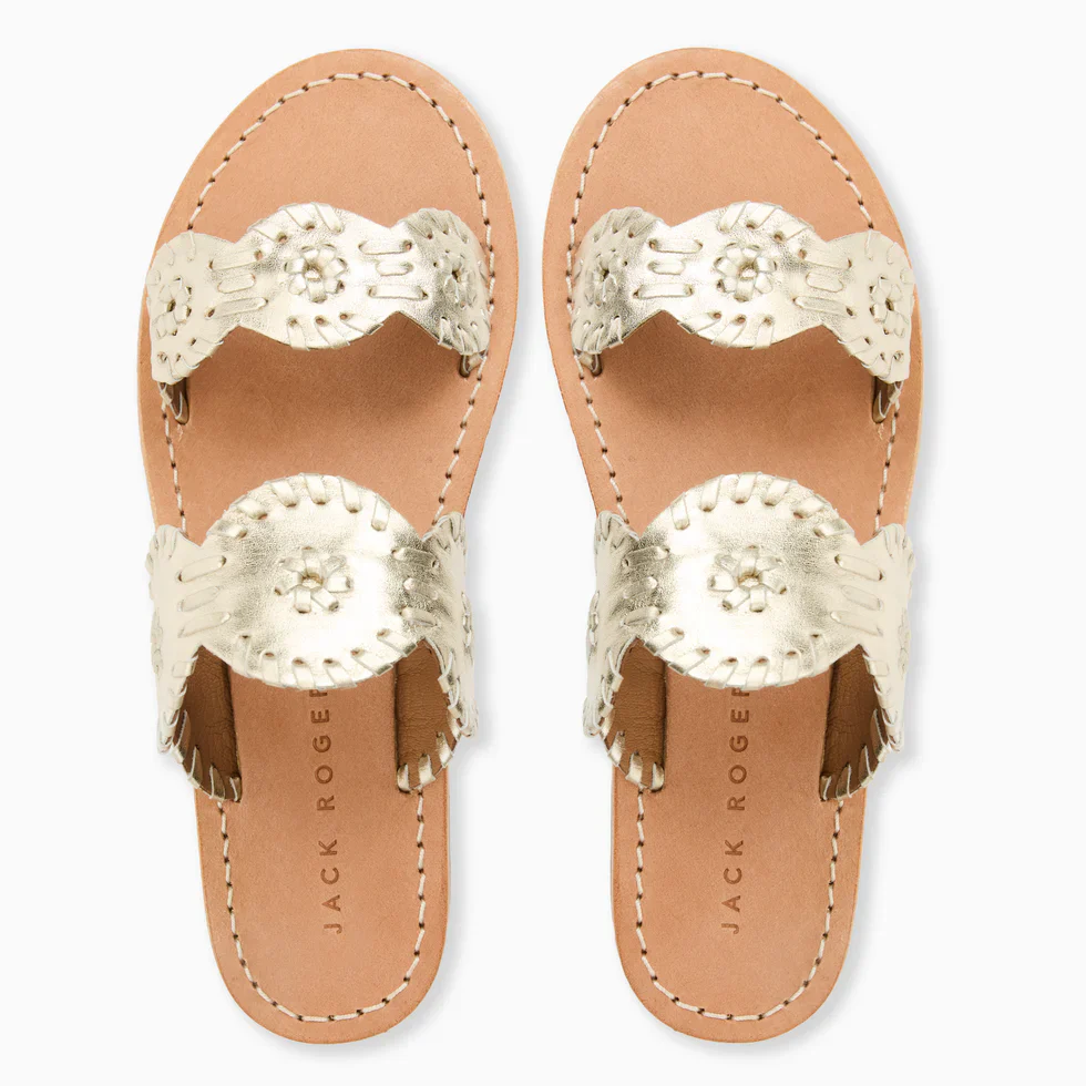 Jack Rogers Girls Lauren Sandal Platinum - Image 3