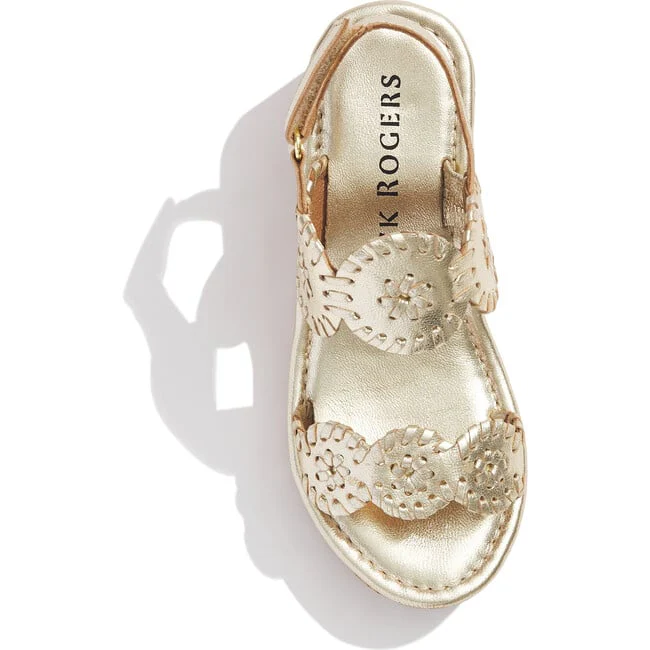 Jack RogersGirls Lauren High Wedge, Platinum - Image 5