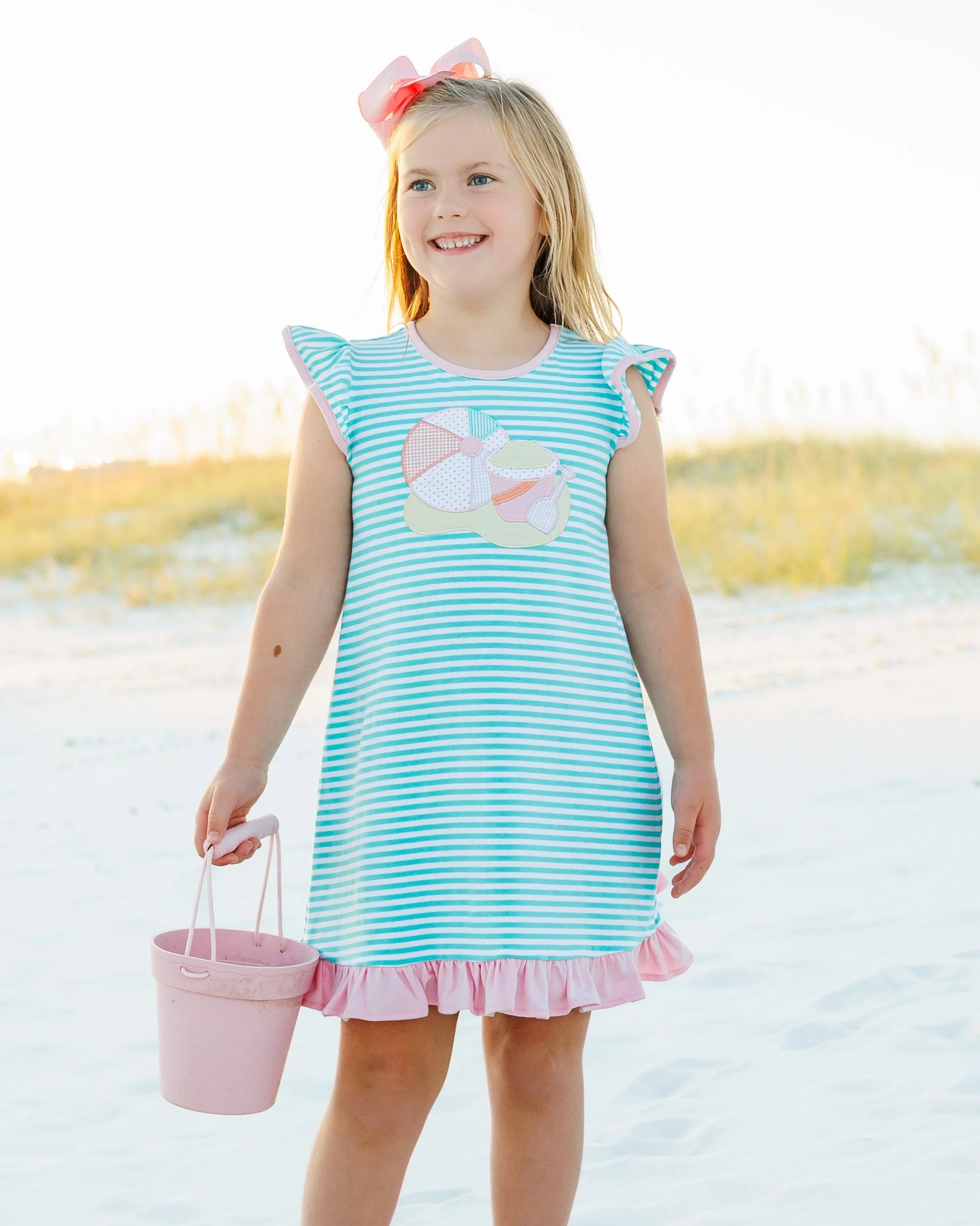 Jellybean Beach Days Flutter Dress - Image 2