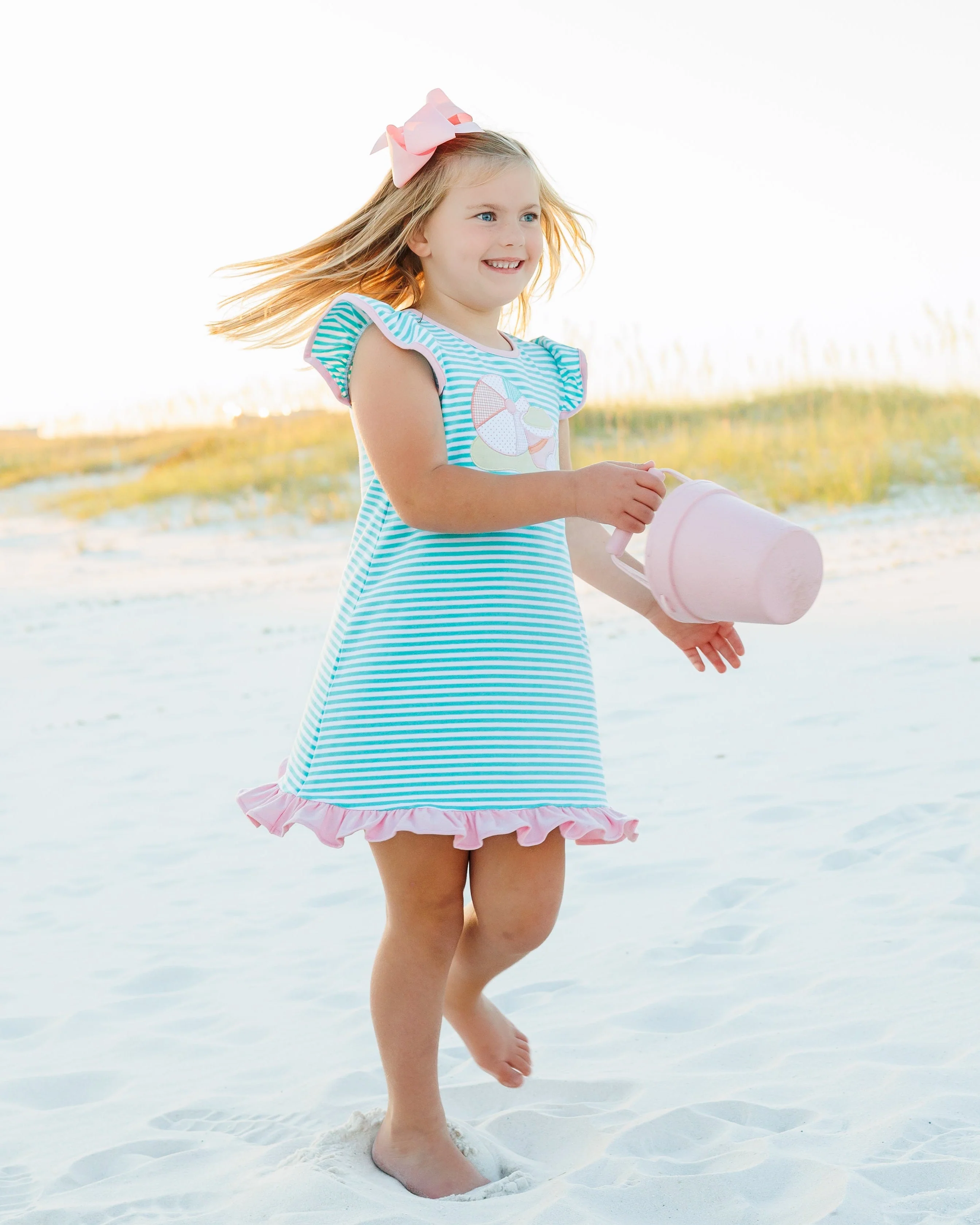 Jellybean Beach Days Flutter Dress - Image 5