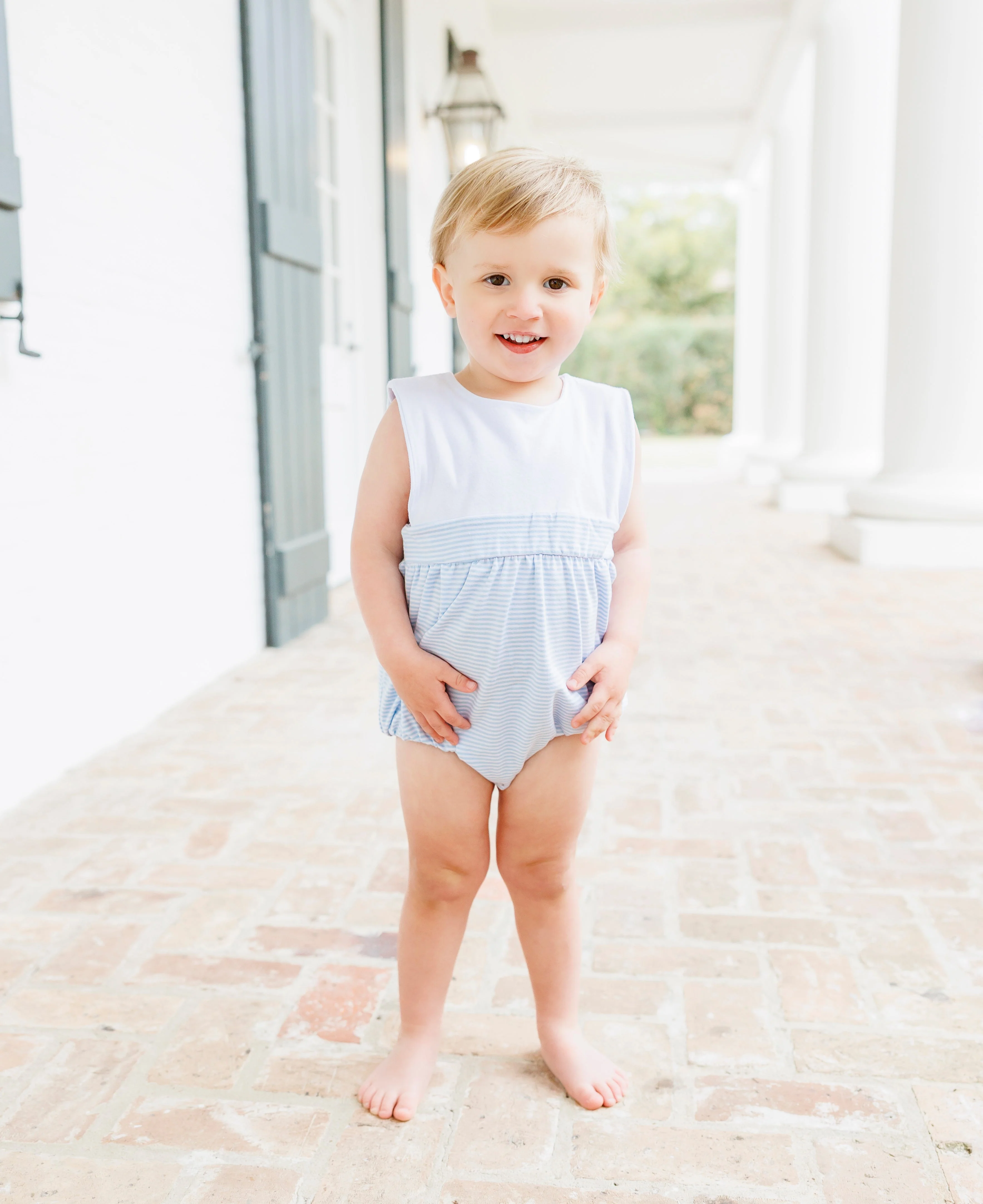 Jellybean Boy Benjamin Bubble- Light Blue Stripe - Image 3