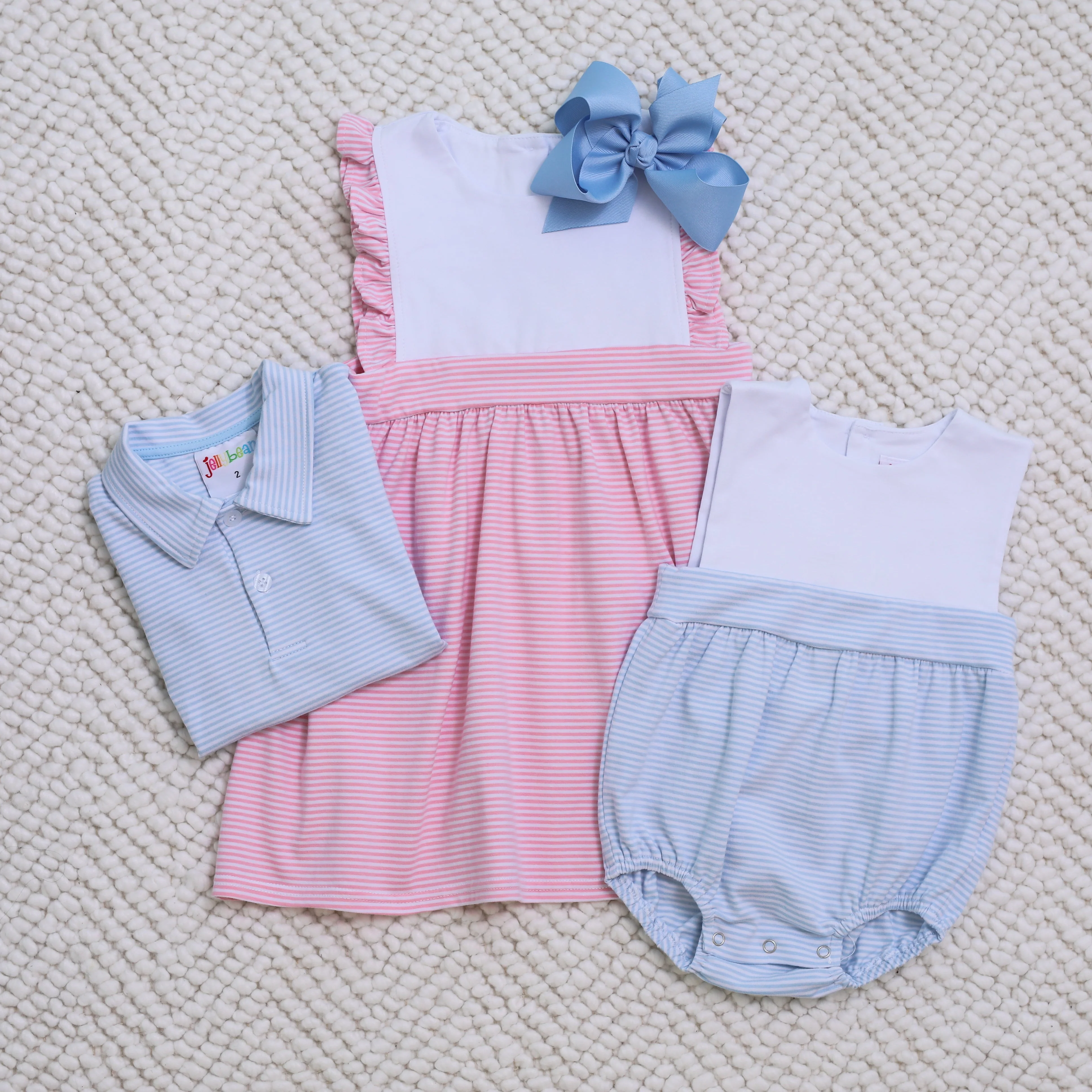Jellybean Boy Benjamin Bubble- Light Blue Stripe - Image 5