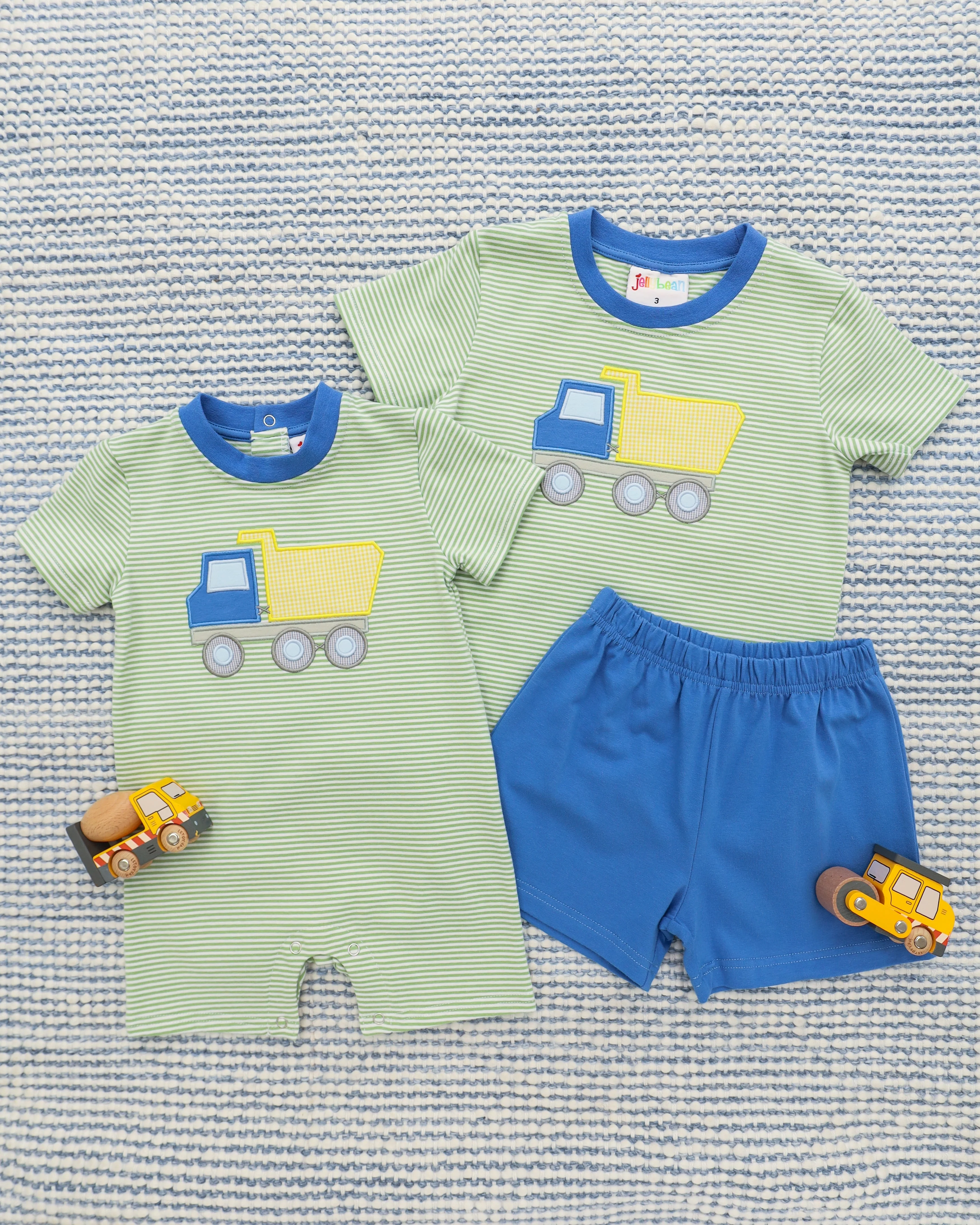 Jellybean Boy Dump Truck Romper - Image 4