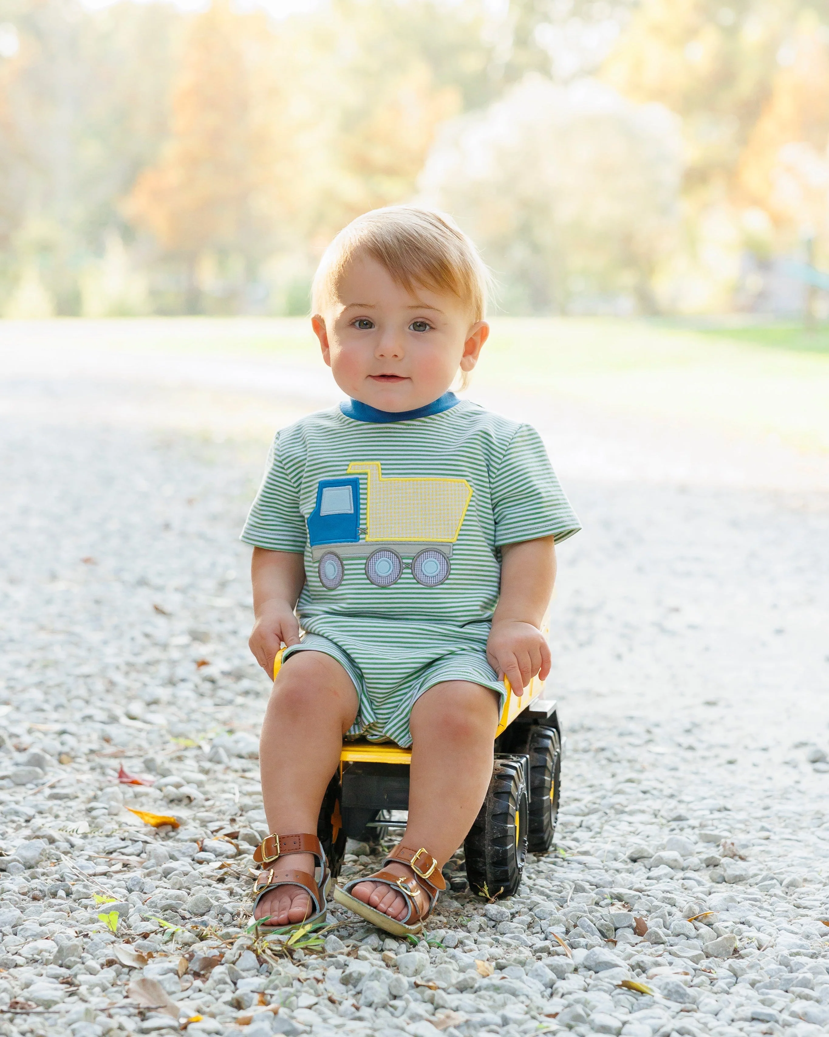Jellybean Boy Dump Truck Romper - Image 5