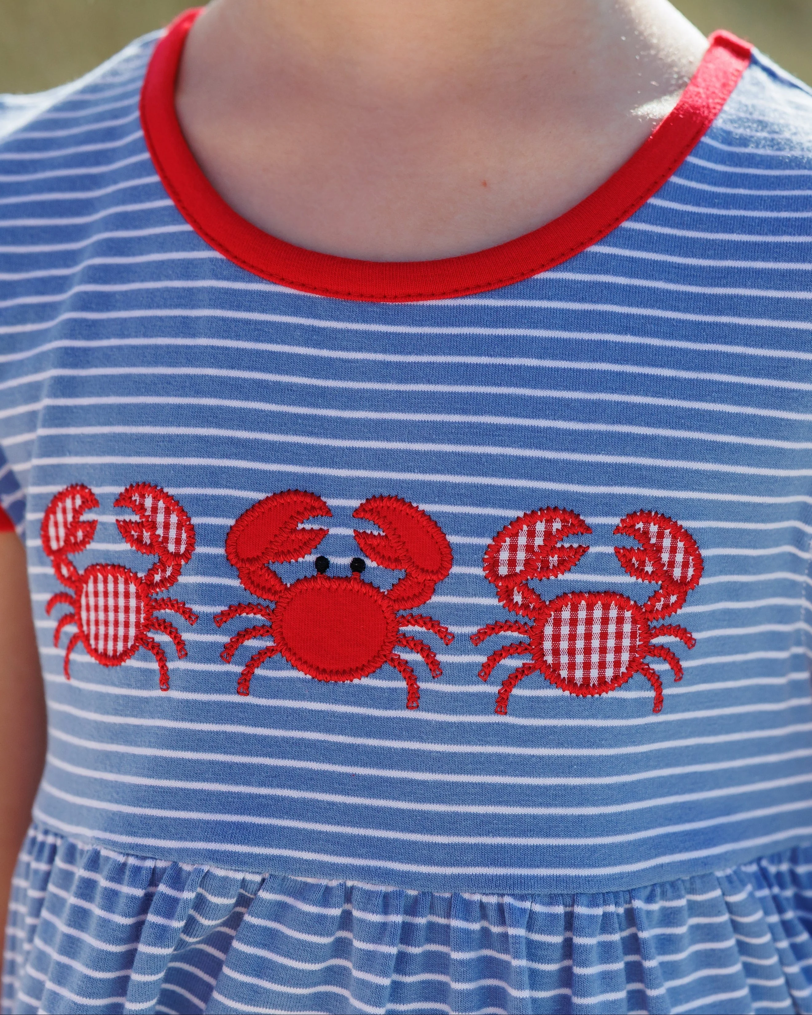 Jellybean Coastal Crab Ruffle Pocket Dress - Image 5
