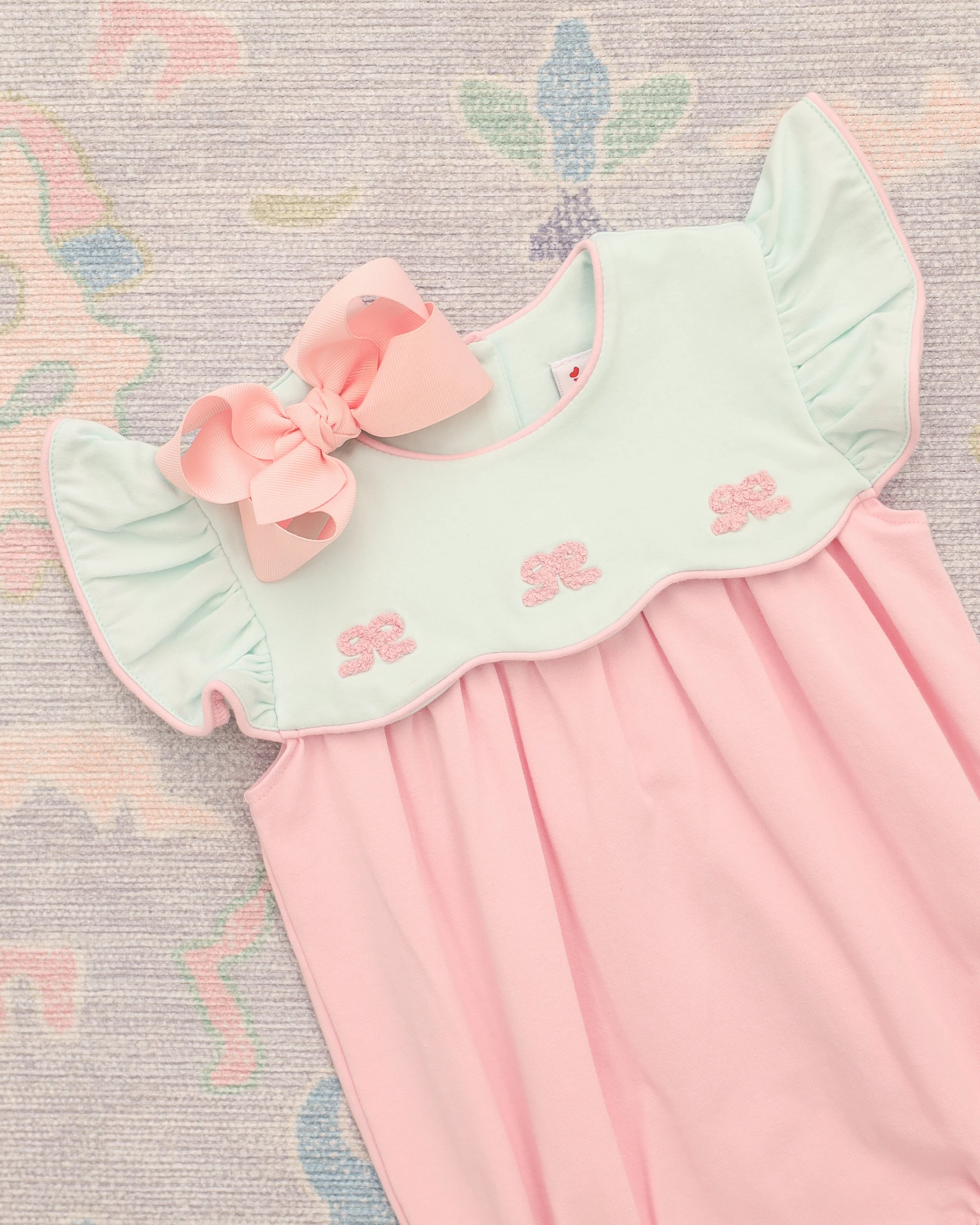 Jellybean Girl French Knot Bow Scallop Bubble - Image 6