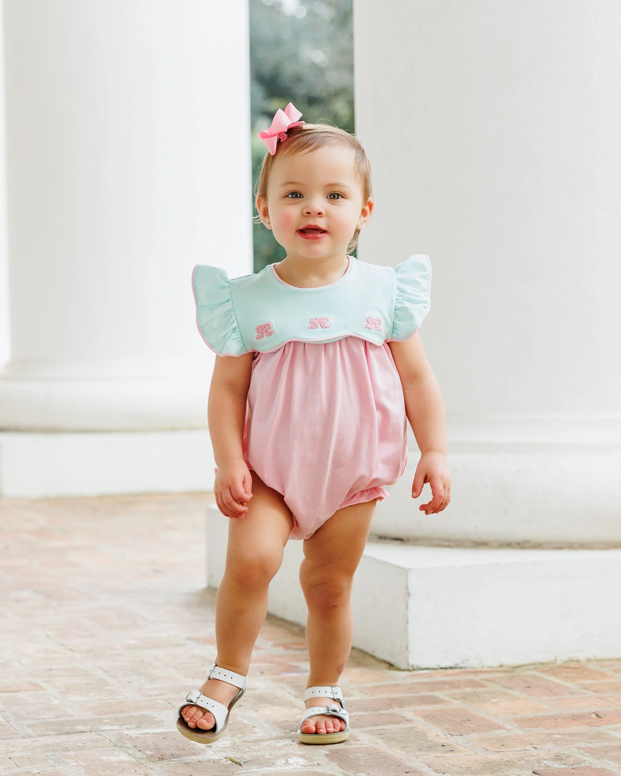 Jellybean Girl French Knot Bow Scallop Bubble - Image 8