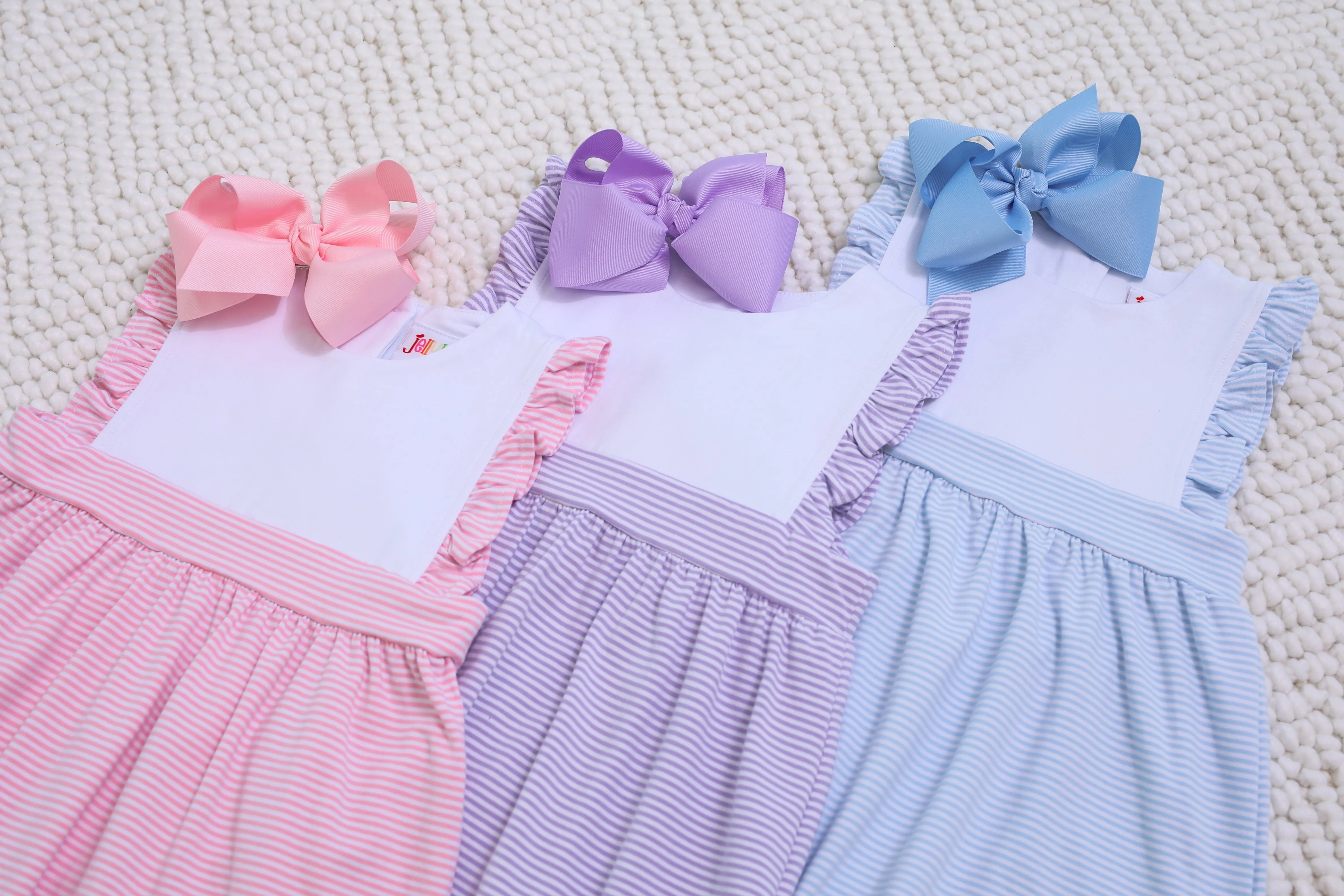 Jellybean Girl Sophia Bubble- Light Pink Stripe - Image 4