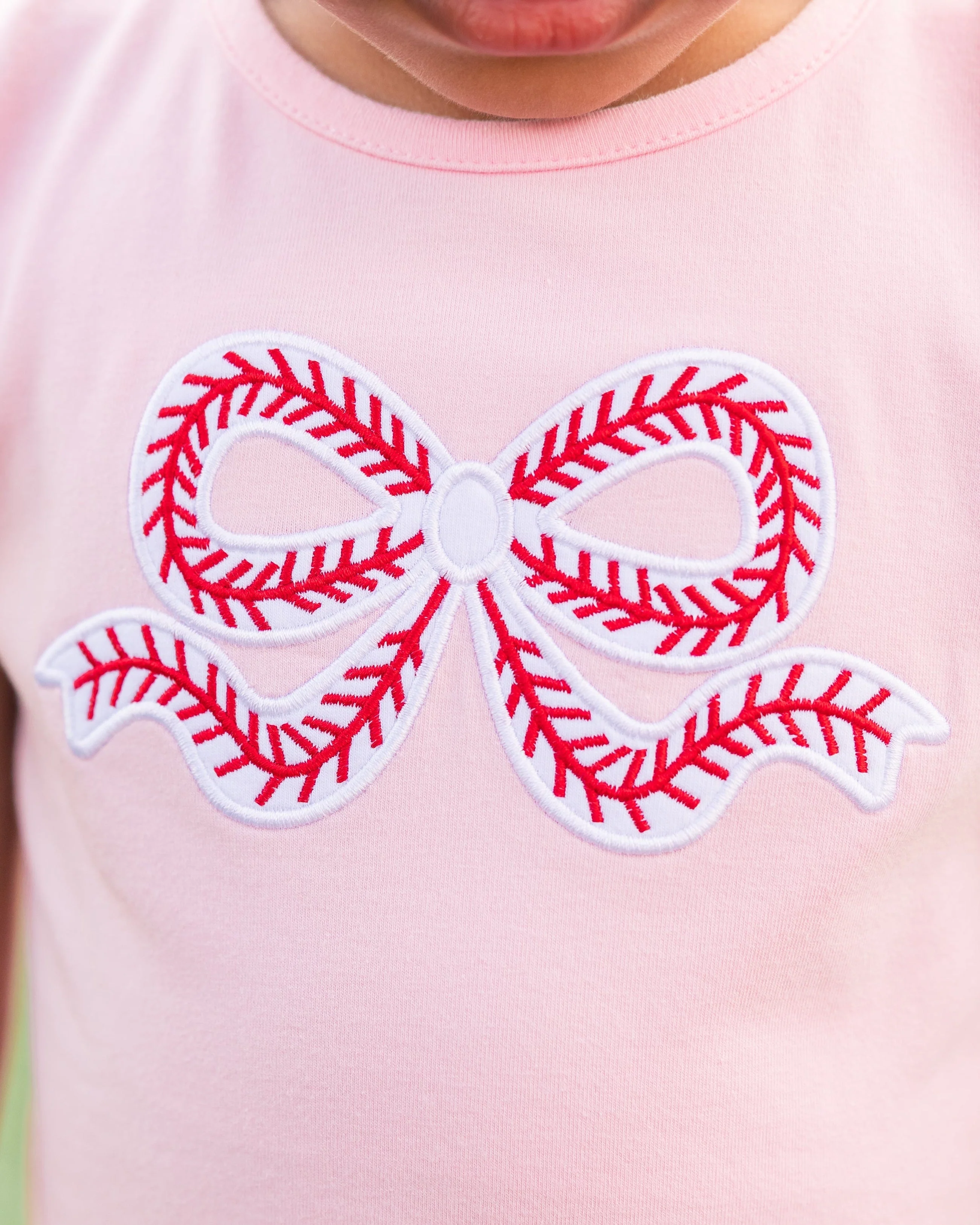 Jellybean Girls  Ball Park Bow Ruffle Shirt - Image 5