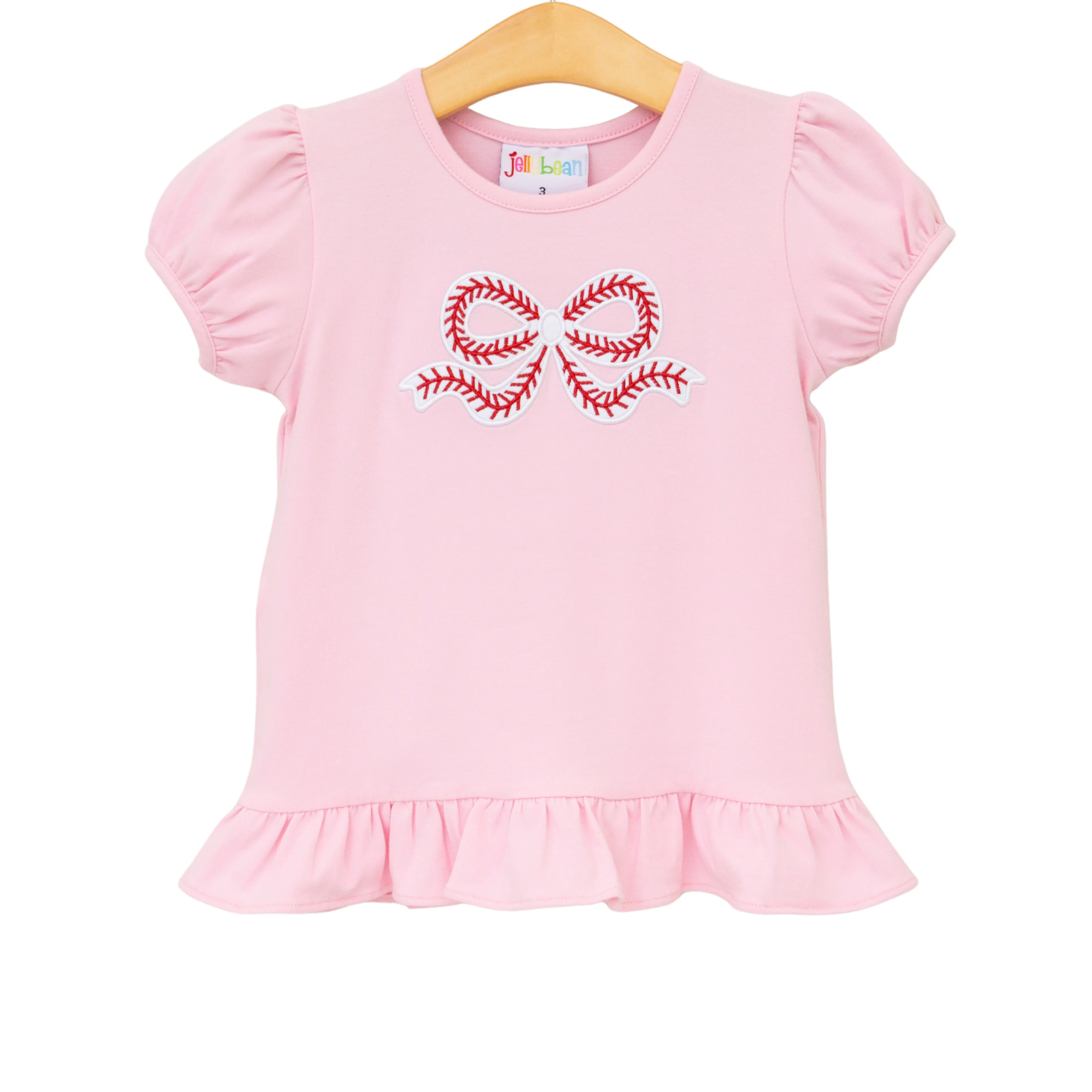 Jellybean Girls  Ball Park Bow Ruffle Shirt - Image 8