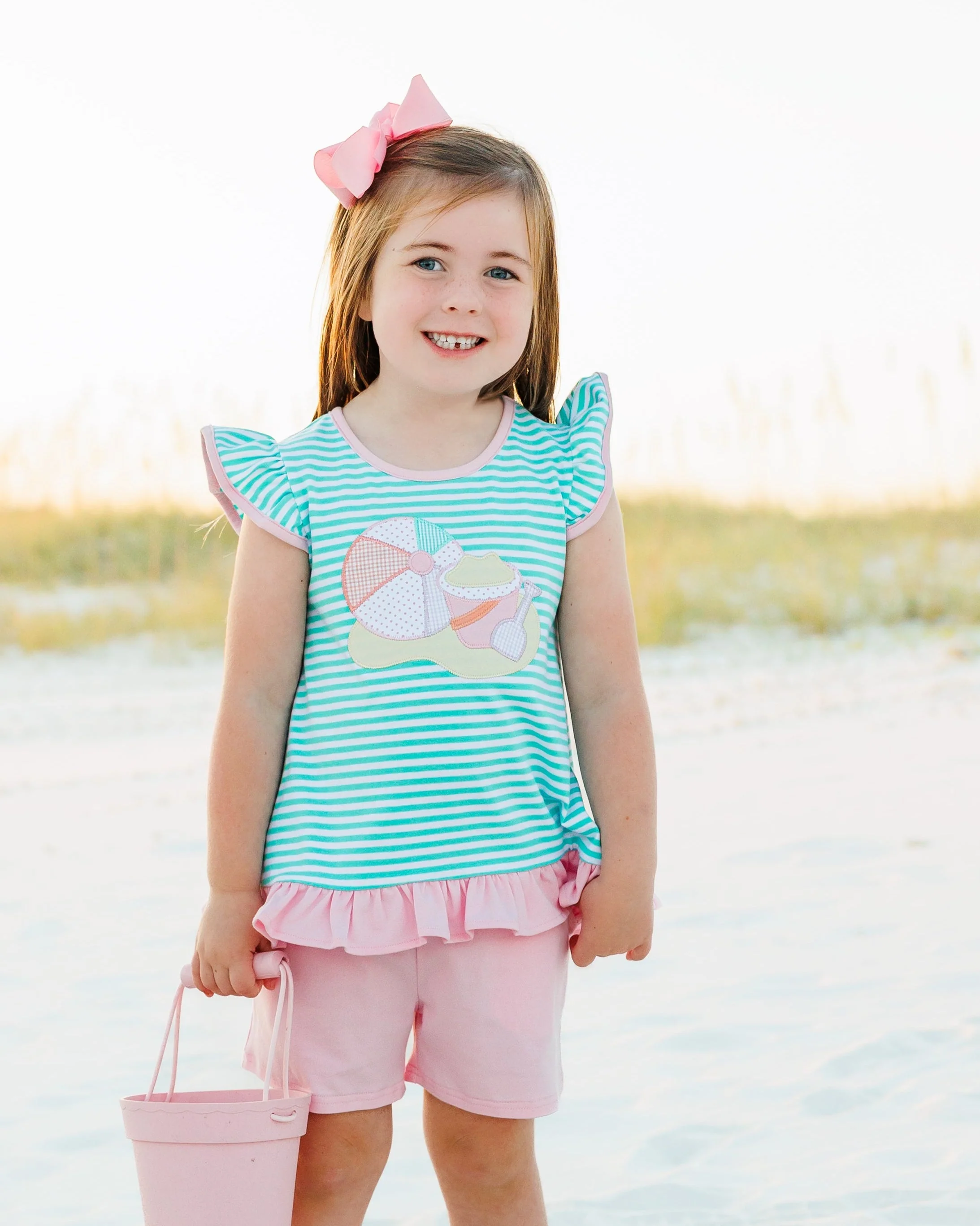 Jellybean Girl's Beach Days Ruffle Short Set - Image 2