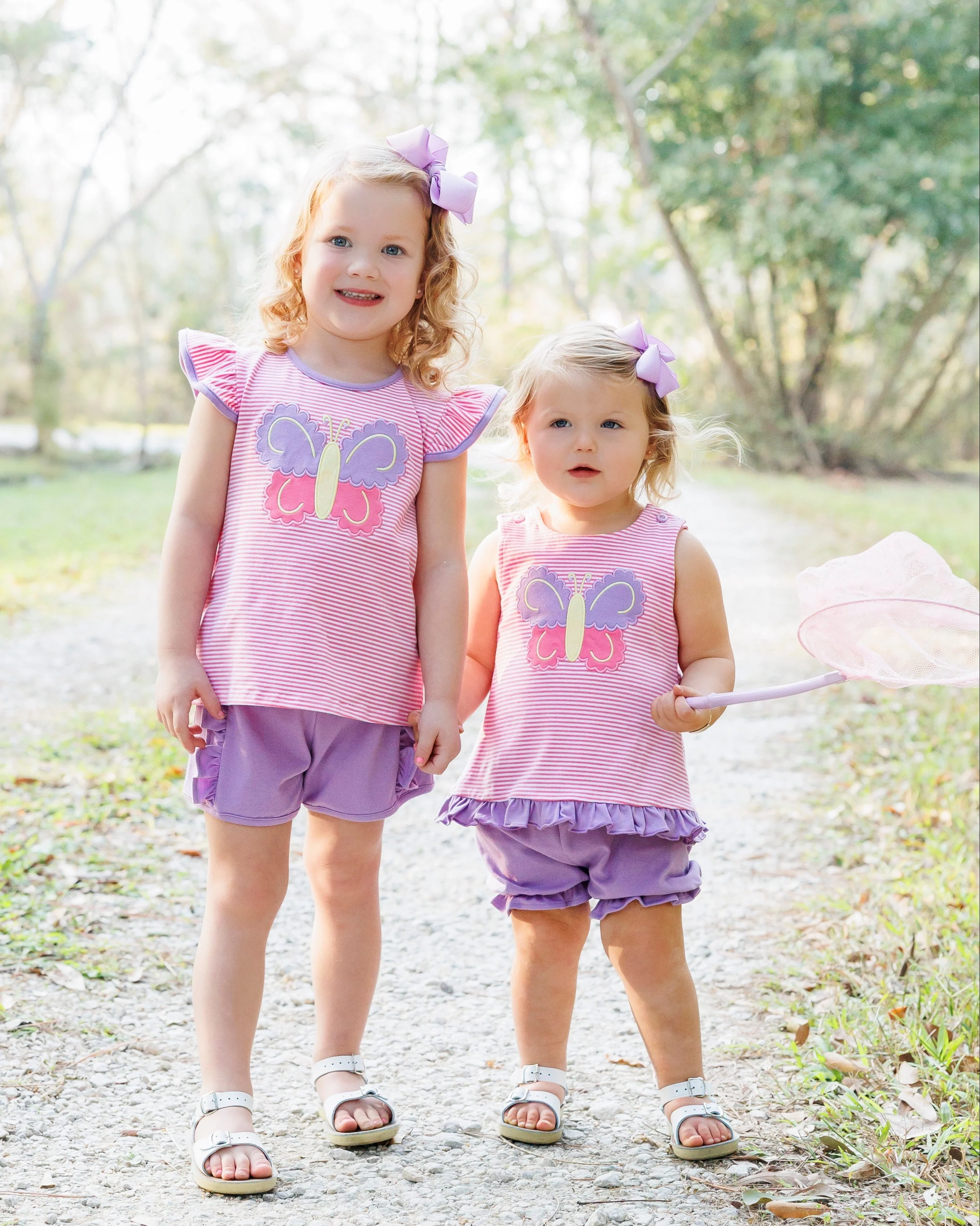 Jellybean Girl's Butterfly Kisses Ruffle Short Set - Image 4