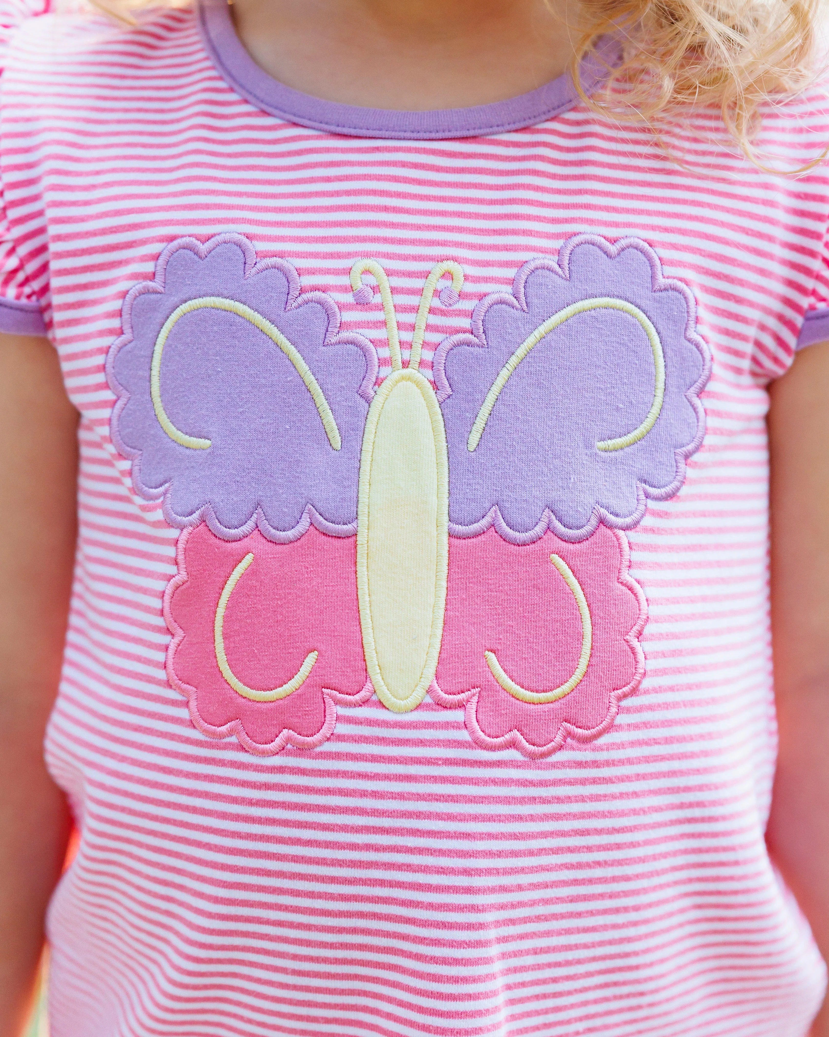 Jellybean Girl's Butterfly Kisses Ruffle Short Set - Image 5