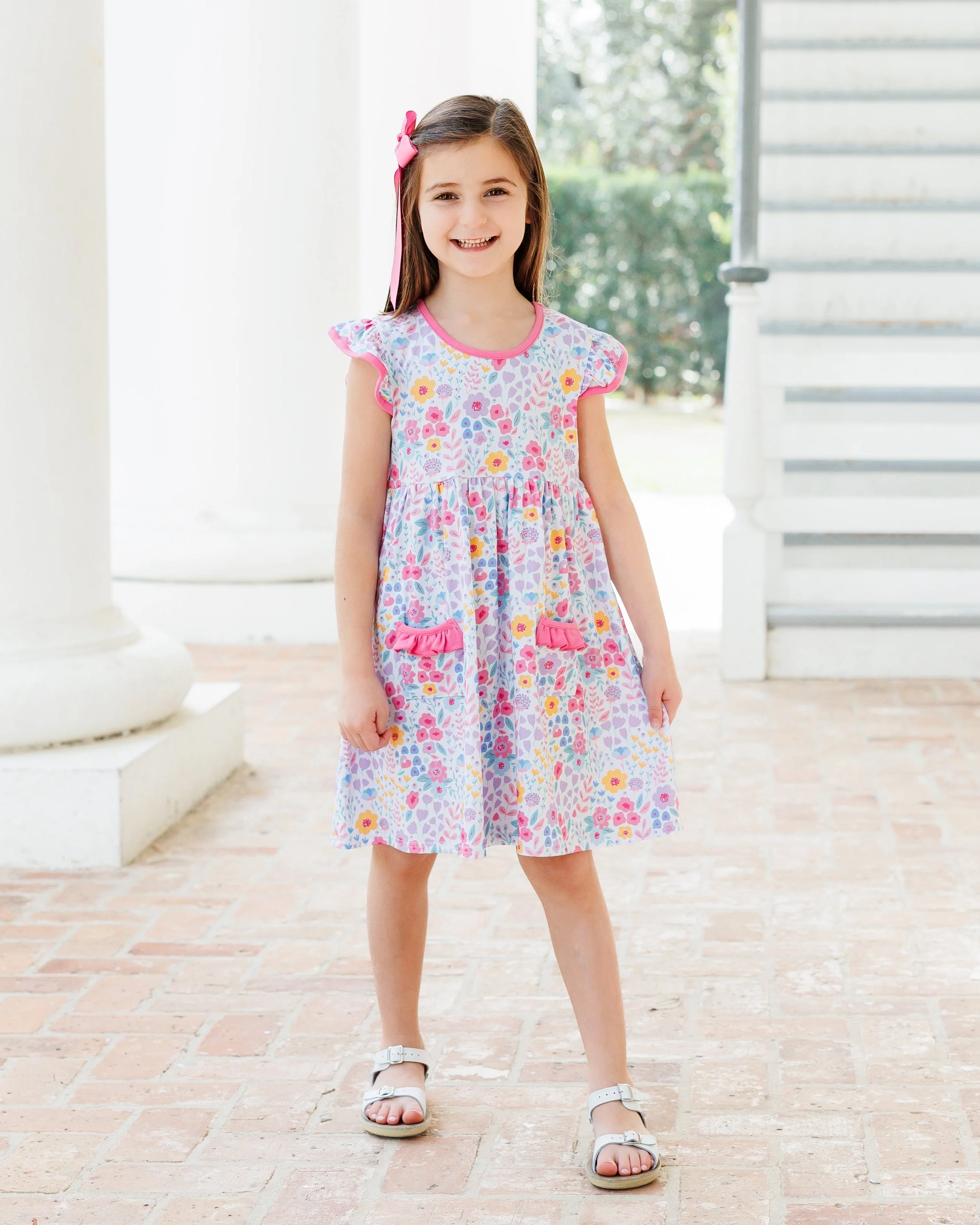 Jellybean Poppies and Petals Pocket Dres - Image 2