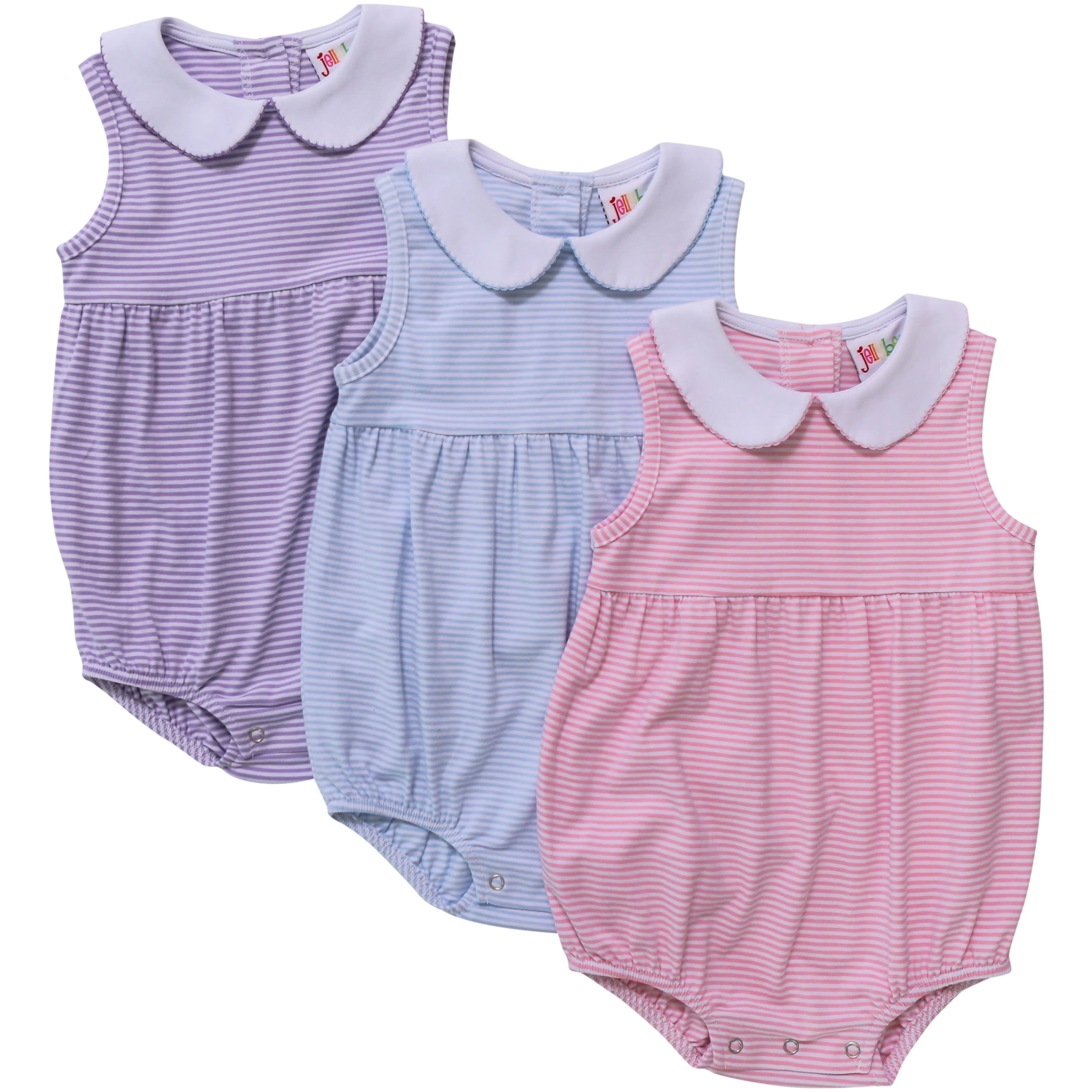 JellybeanCharlotte Sleeveless Bubble- Lavender Stripe - Image 3