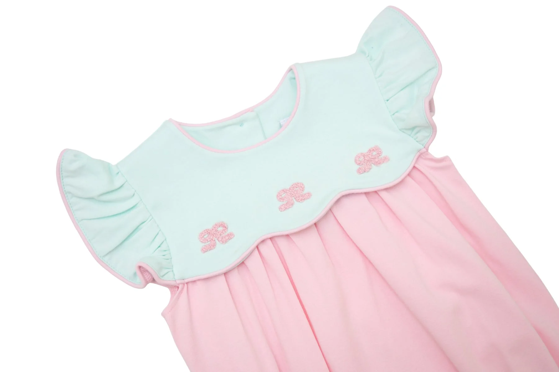 JellybeanFrench Knot Bow Scallop Dress - Image 7