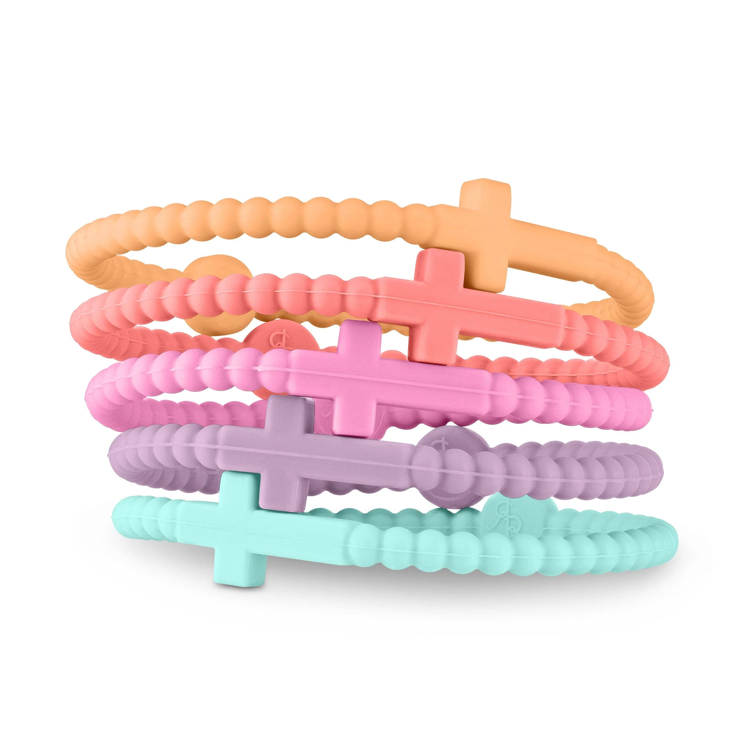 Jesus Bracelets (silicone cross bracelets): Confetti (5 pack) / Medium - Image 19